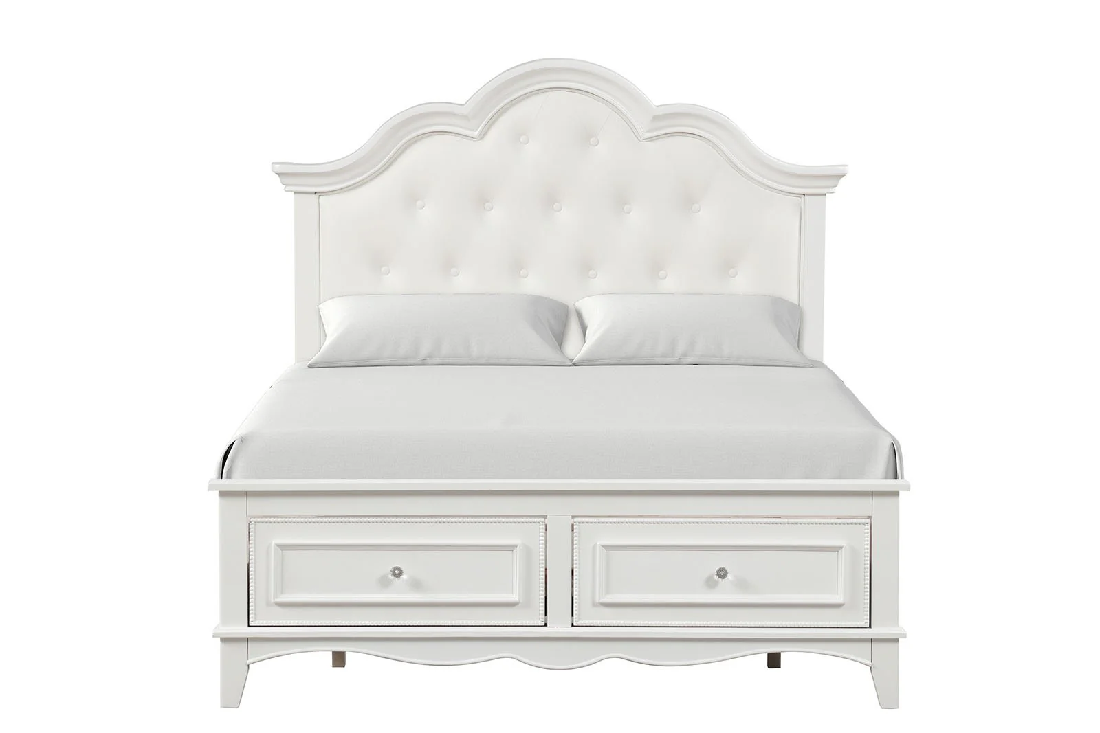 Naucalpan Full Storage Bed, White - Image 4