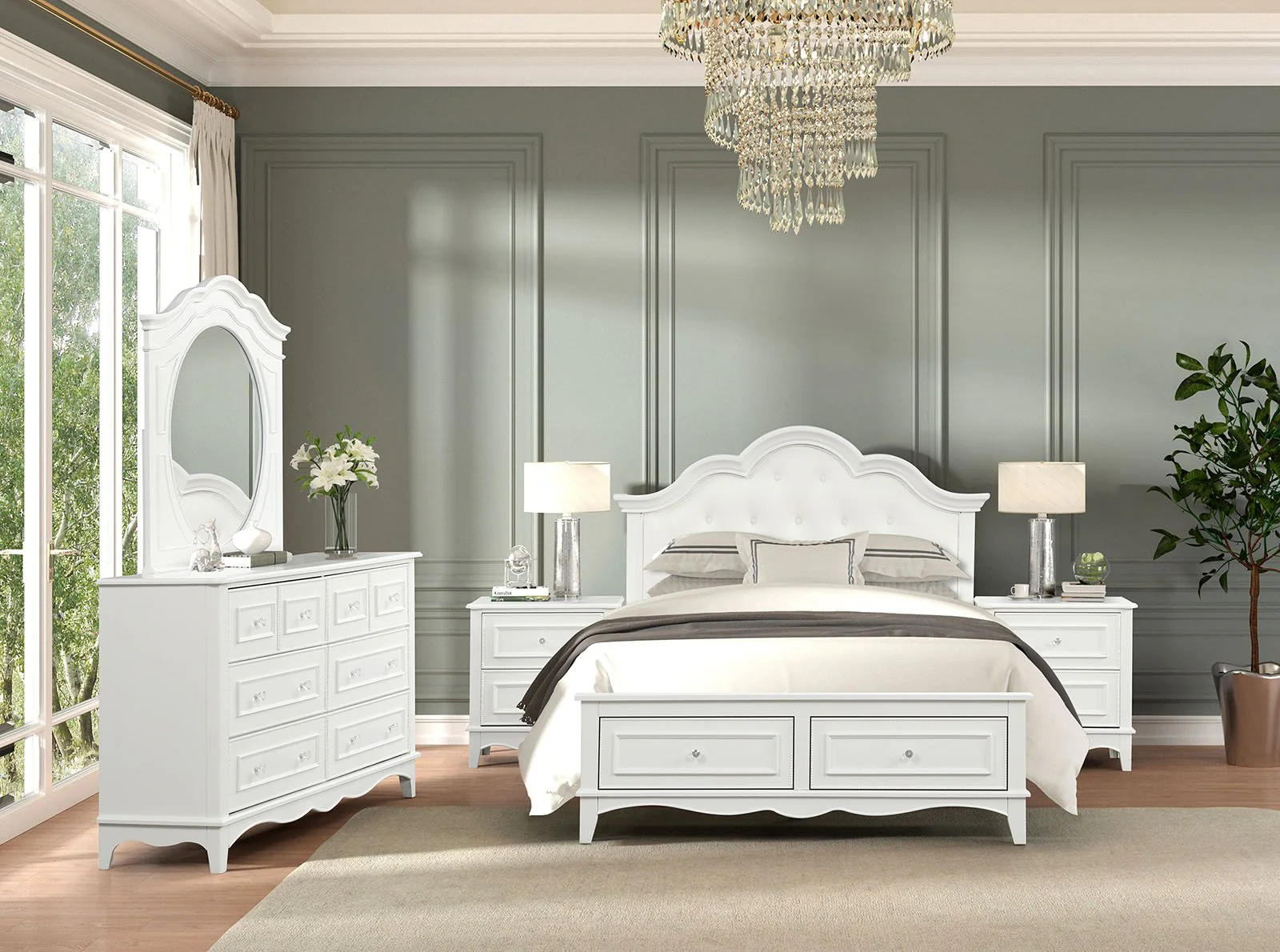 Naucalpan Twin Storage Bed, White - Image 2