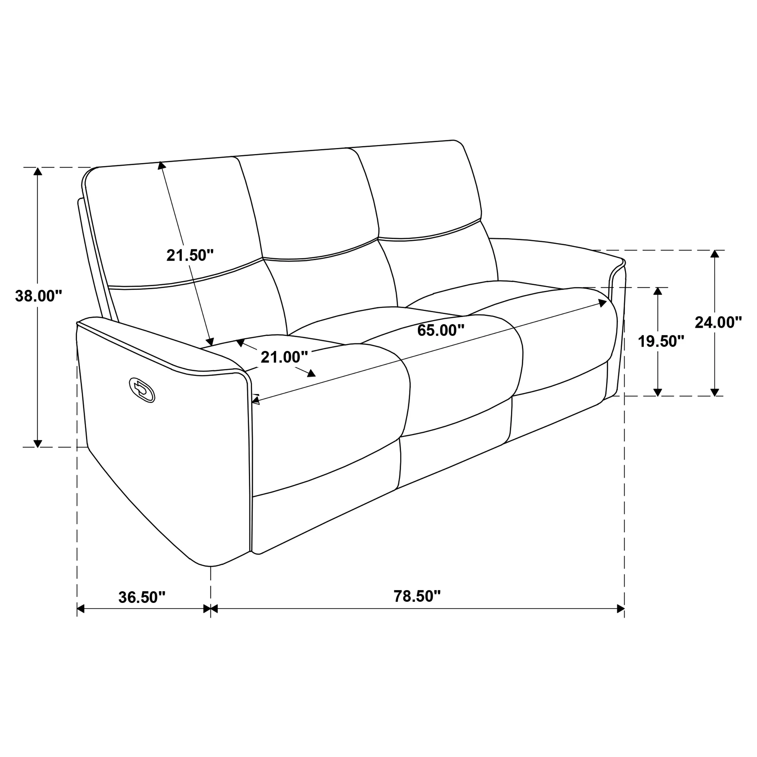 Navarro Reclining Sofa - Image 14