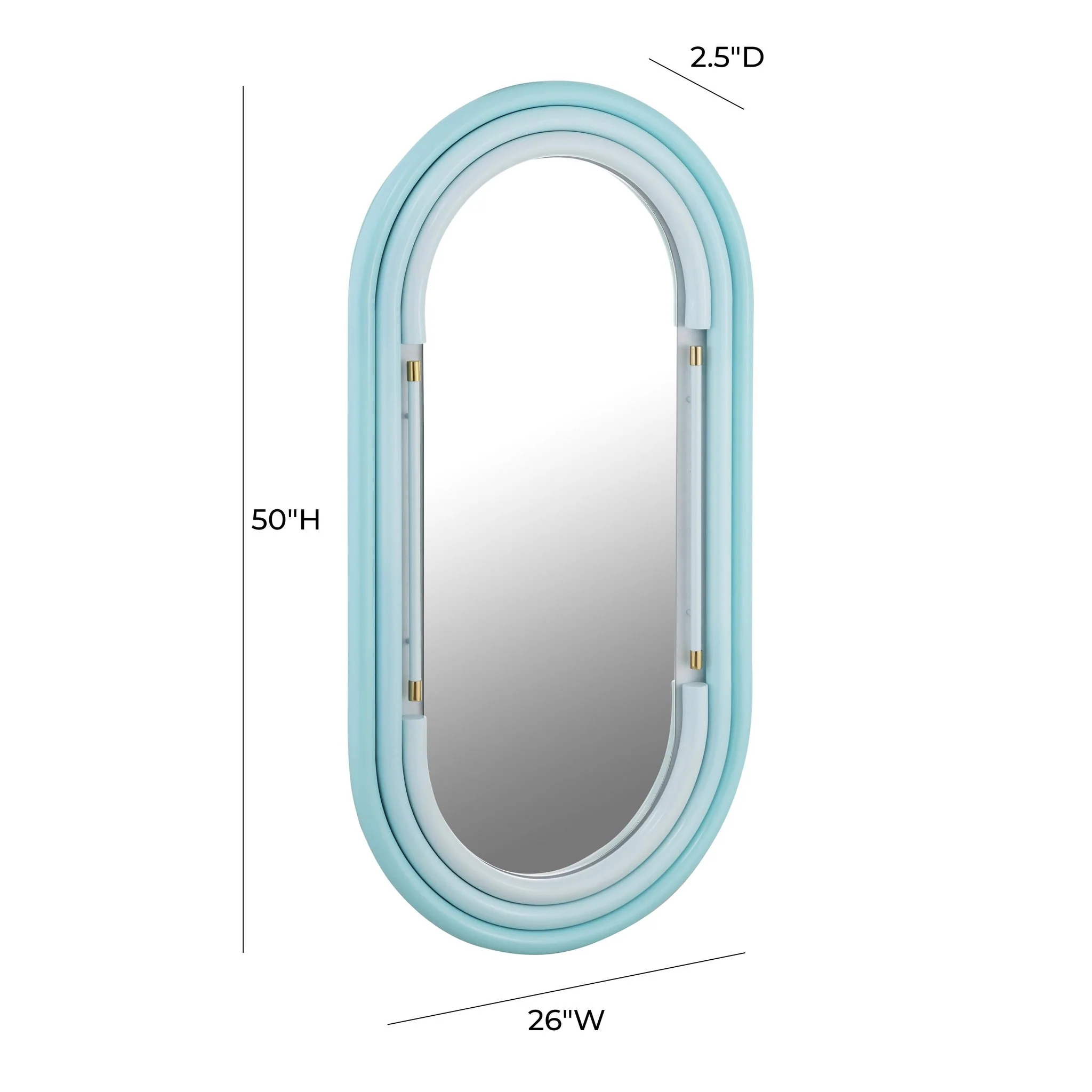 Neon Wall Mirror in Blue - Image 7