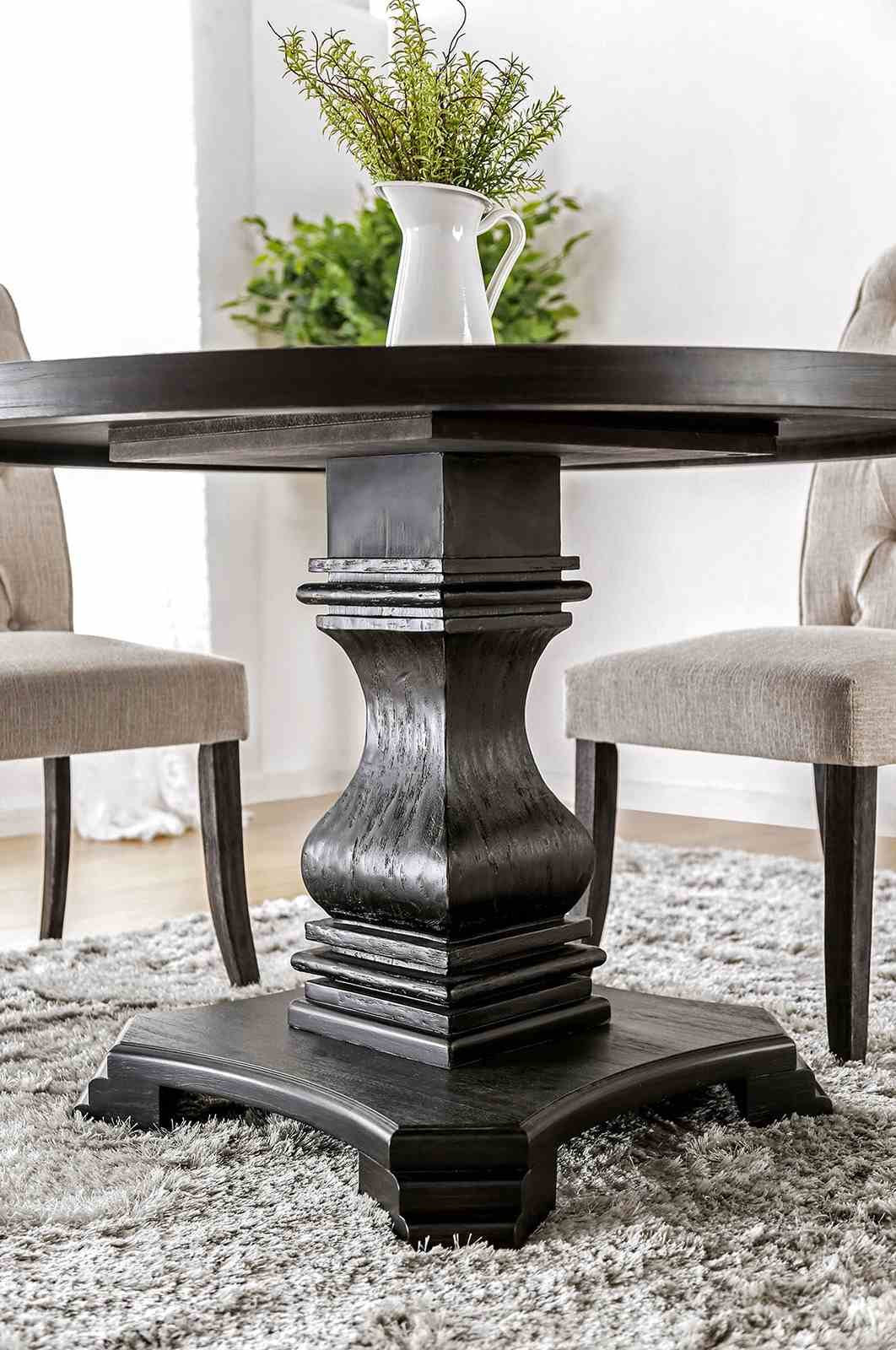 Nerissa 5 Pc. Dining Table Set, Beige Chairs - Image 4