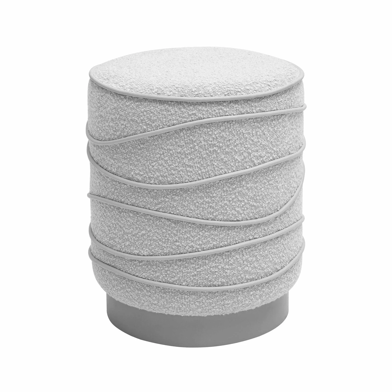 Nero Grey Boucle Ottoman - Image 4