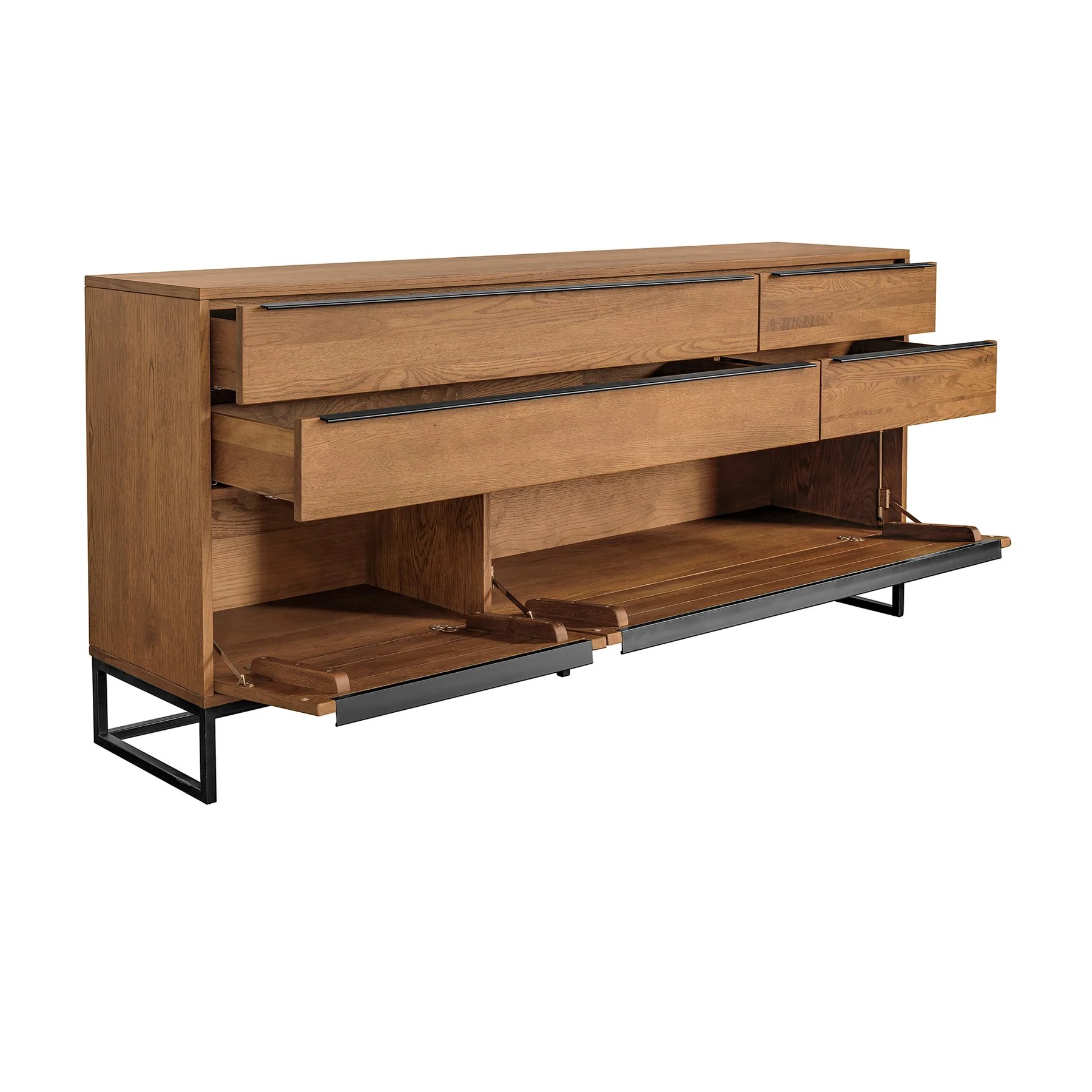 Nevada Rustic 2 piece set with Dining Table and Sideboard in Balsamico - Image 5
