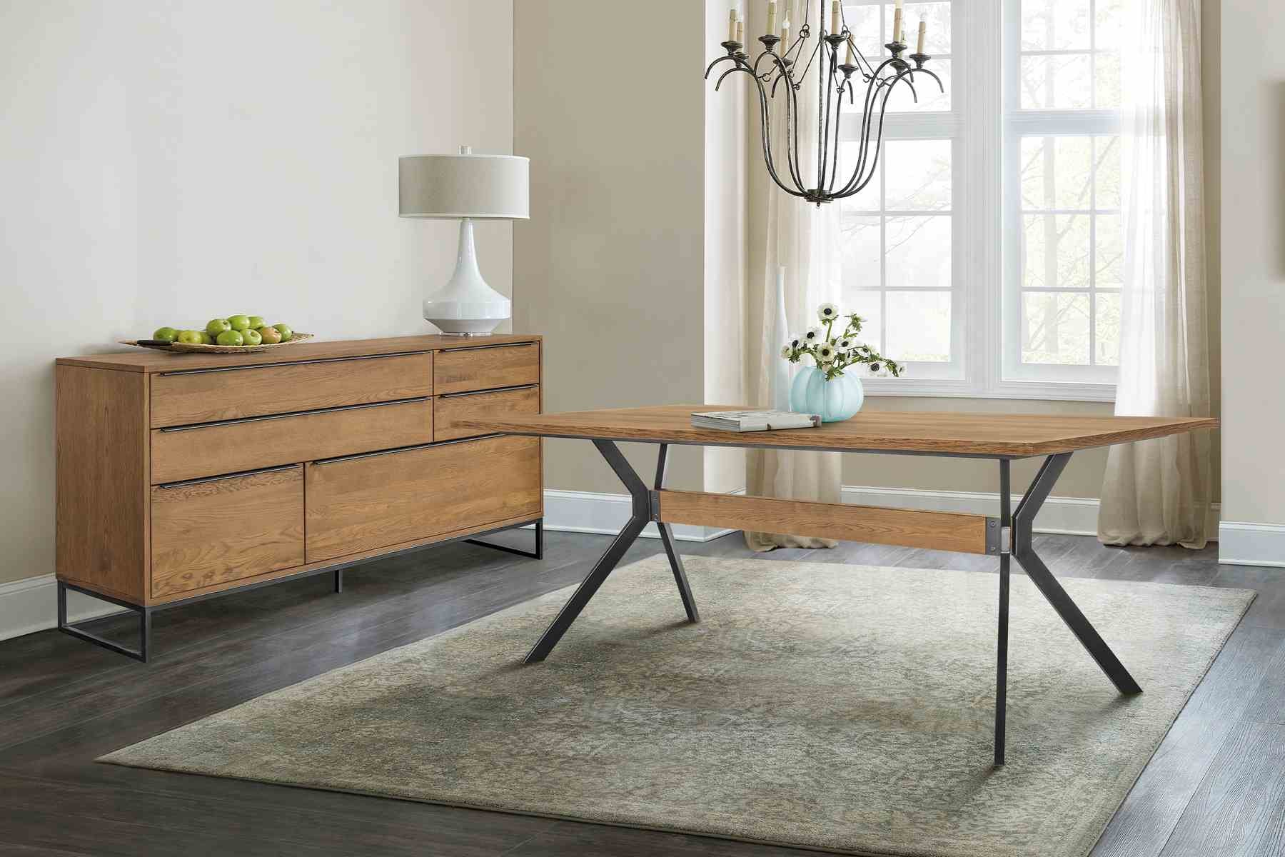 Nevada Rustic 2 piece set with Dining Table and Sideboard in Balsamico - Image 7