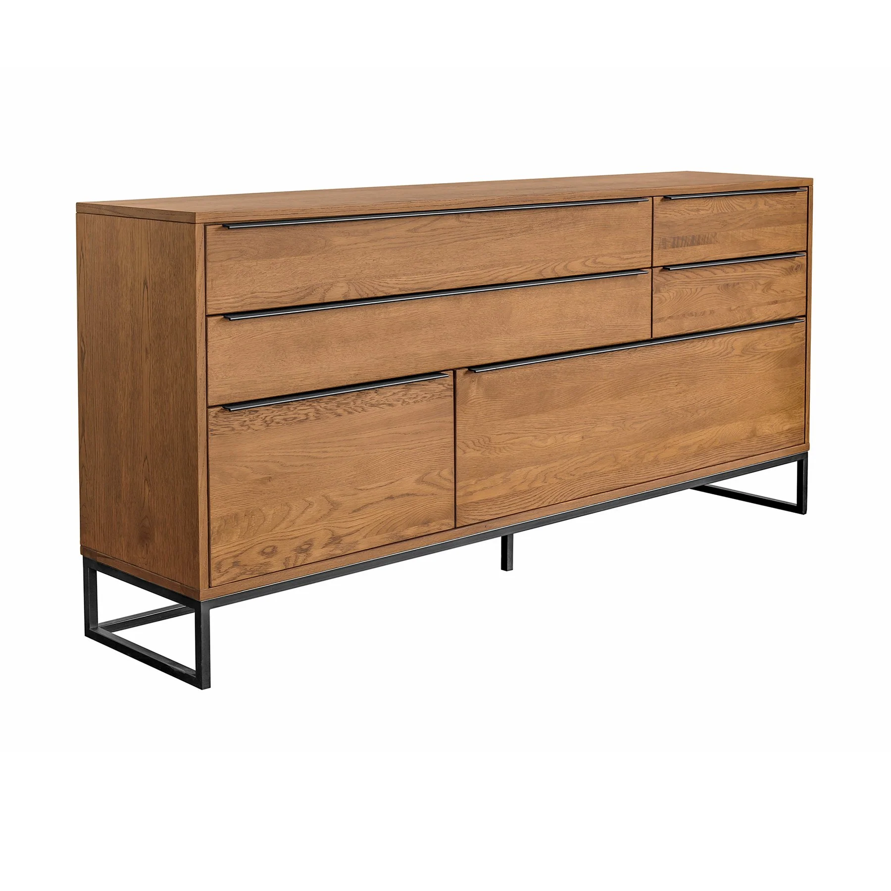 Nevada Rustic Oak Wood Sideboard In Balsamico - Image 2