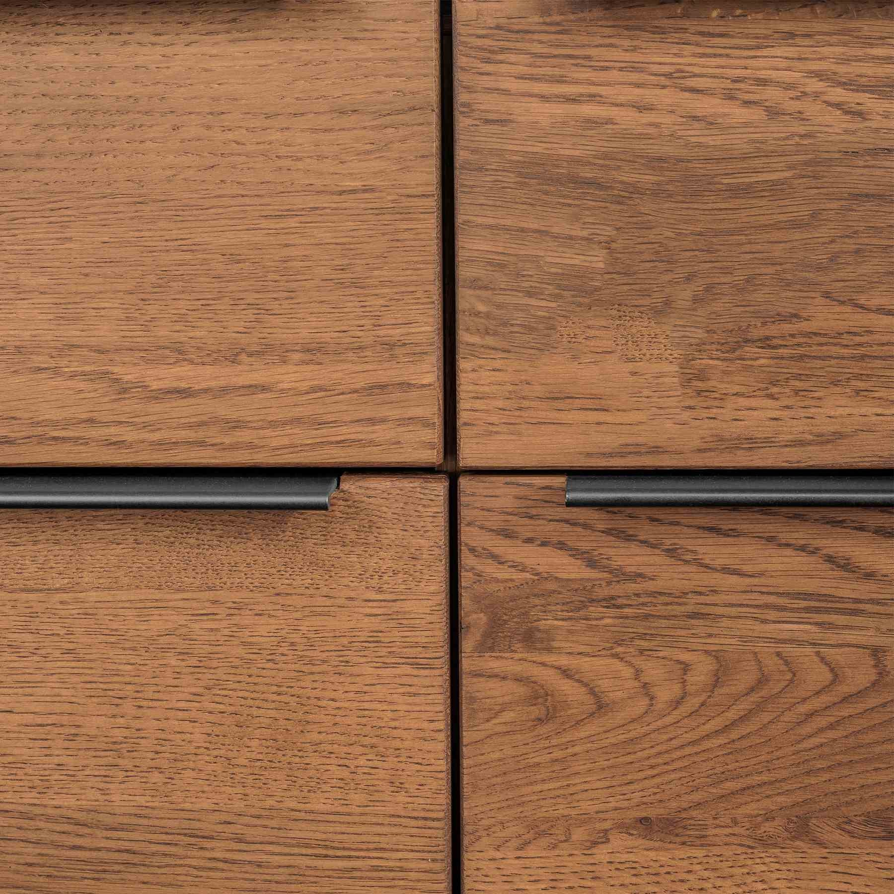 Nevada Rustic Oak Wood Sideboard In Balsamico - Image 6