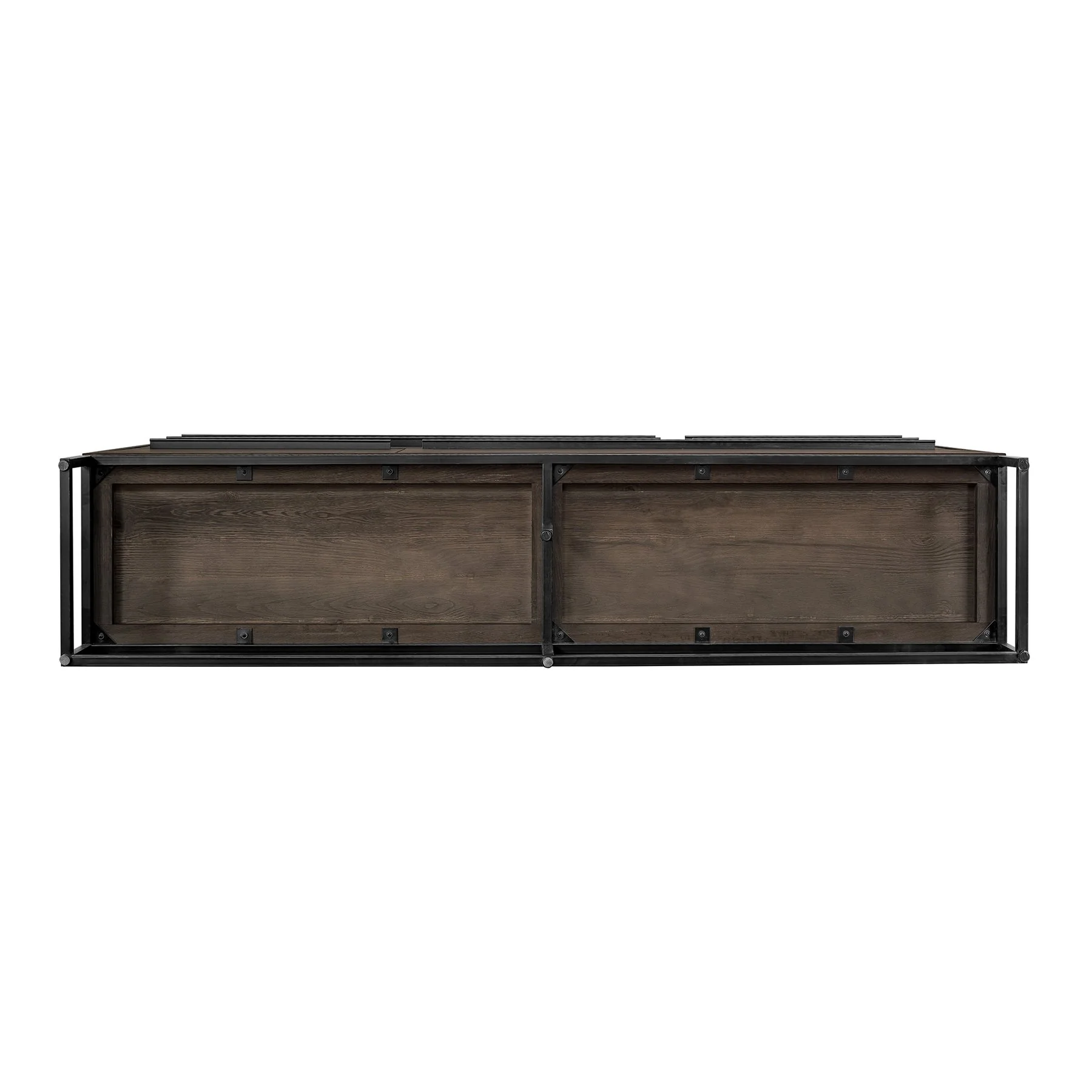 Nevada Rustic Oak Wood Sideboard In Dark Brown - Image 5