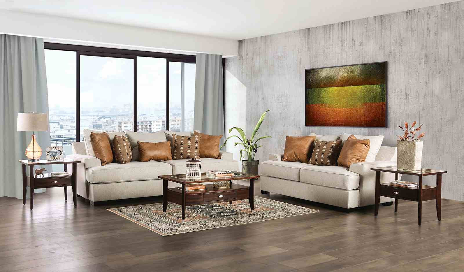 New Meadows Loveseat, Sand/Caramel - Image 2