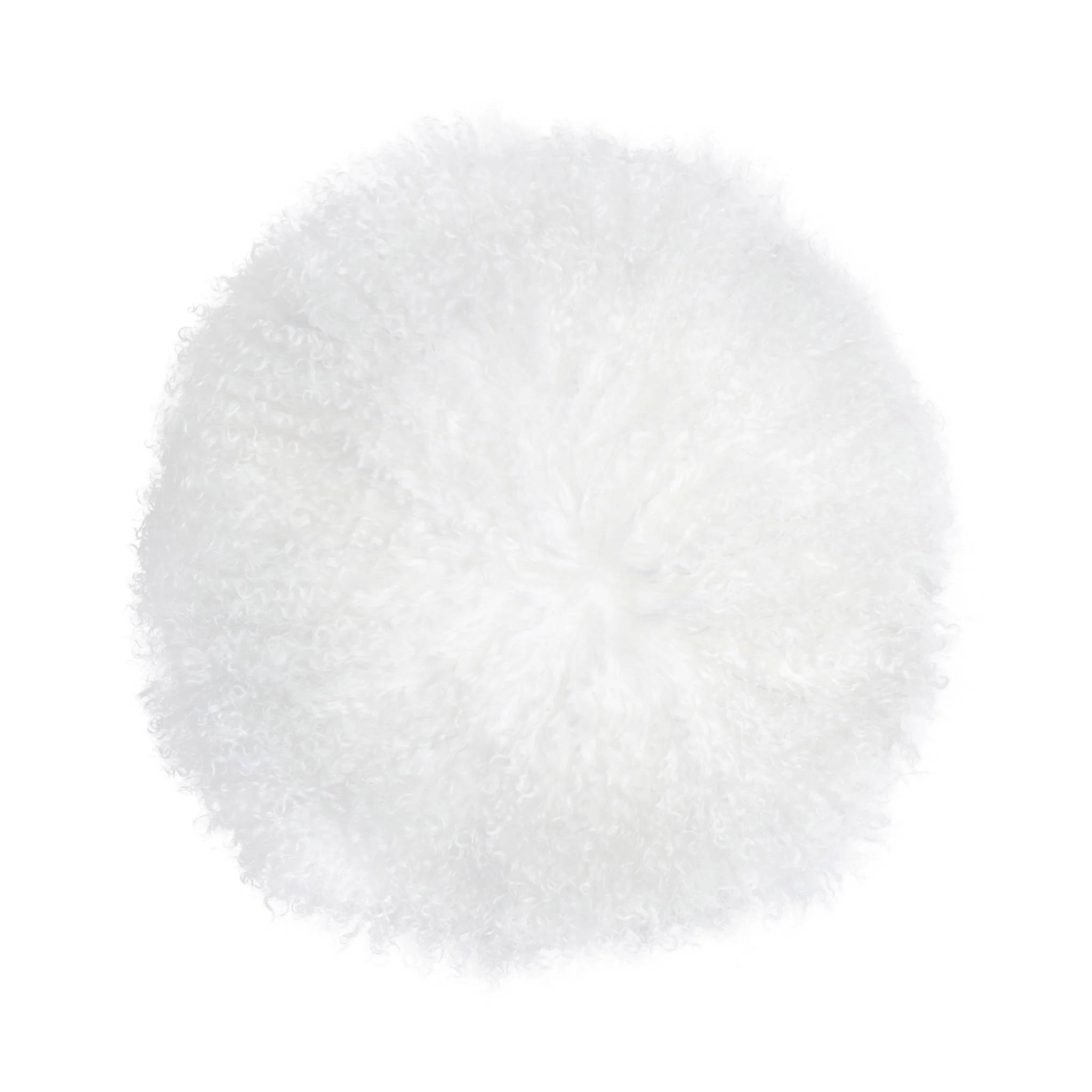 New Zealand White Sheepskin 16 Inch Round Pillow - Image 2