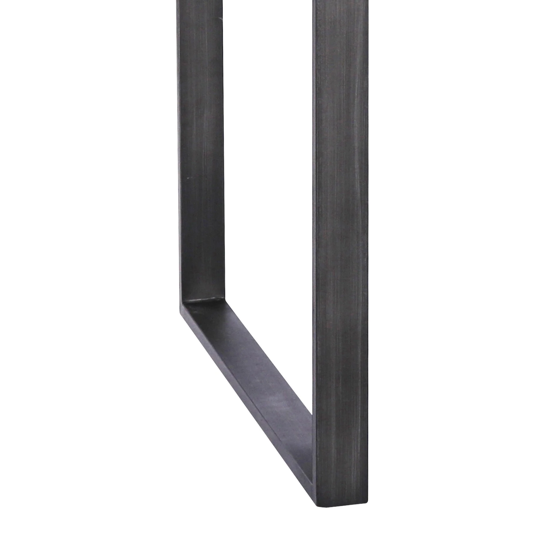 Newark Contemporary Dining Table in Gray Powder Coated Finish and Rusted Black - Image 4