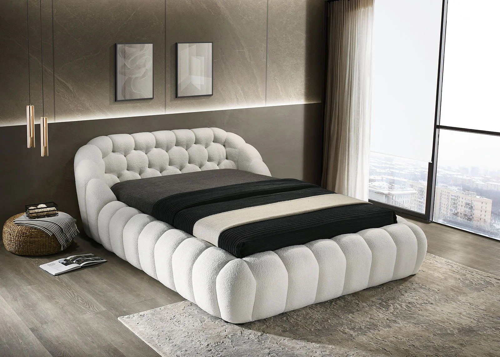 Newquay Queen Bed, White - Image 2