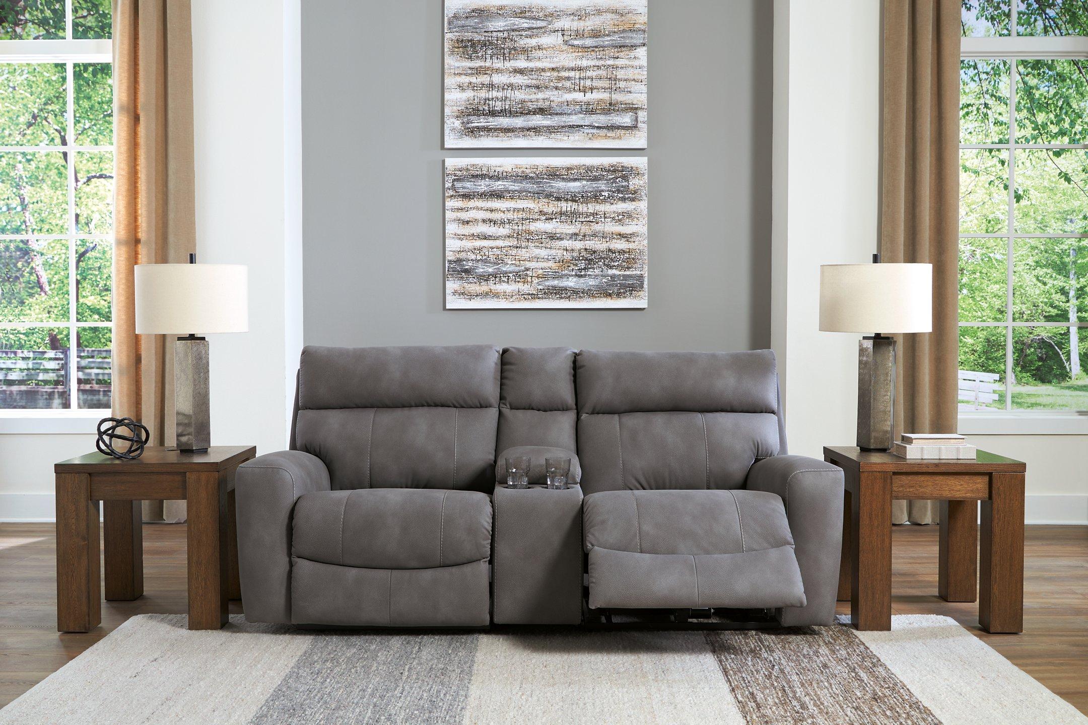 Next-Gen DuraPella Power Reclining Sectional Loveseat with Console - Image 44