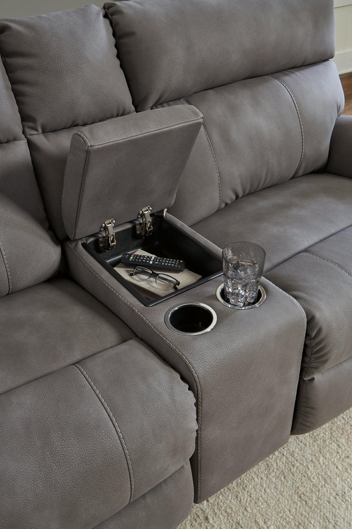 Next-Gen DuraPella Power Reclining Sectional Loveseat with Console - Image 46