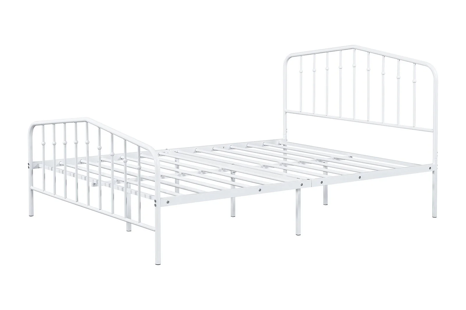 Nicoli Full Metal Bed, White - Image 2
