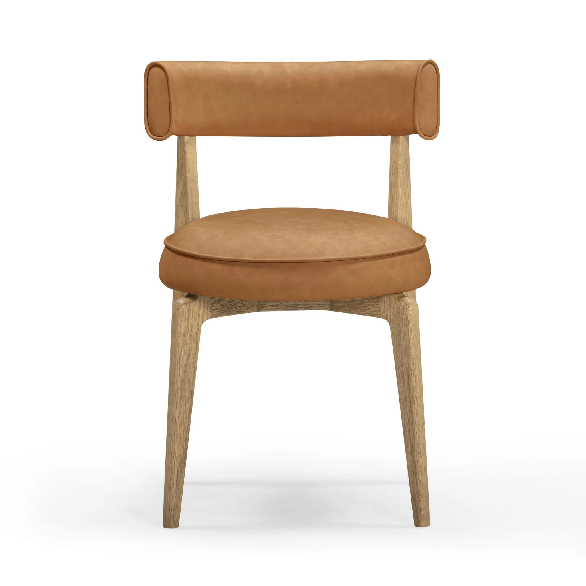 Nikita Saddle Brown Performance Vegan Leather Dining Chair - Image 2