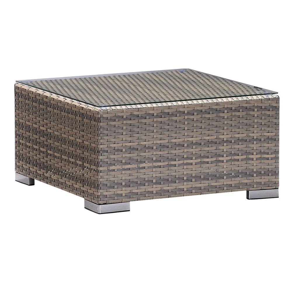 Nina 3 piece Outdoor Rattan Sectional Set with Dark Brown Cushions and Modern Accent Pillows - Image 3