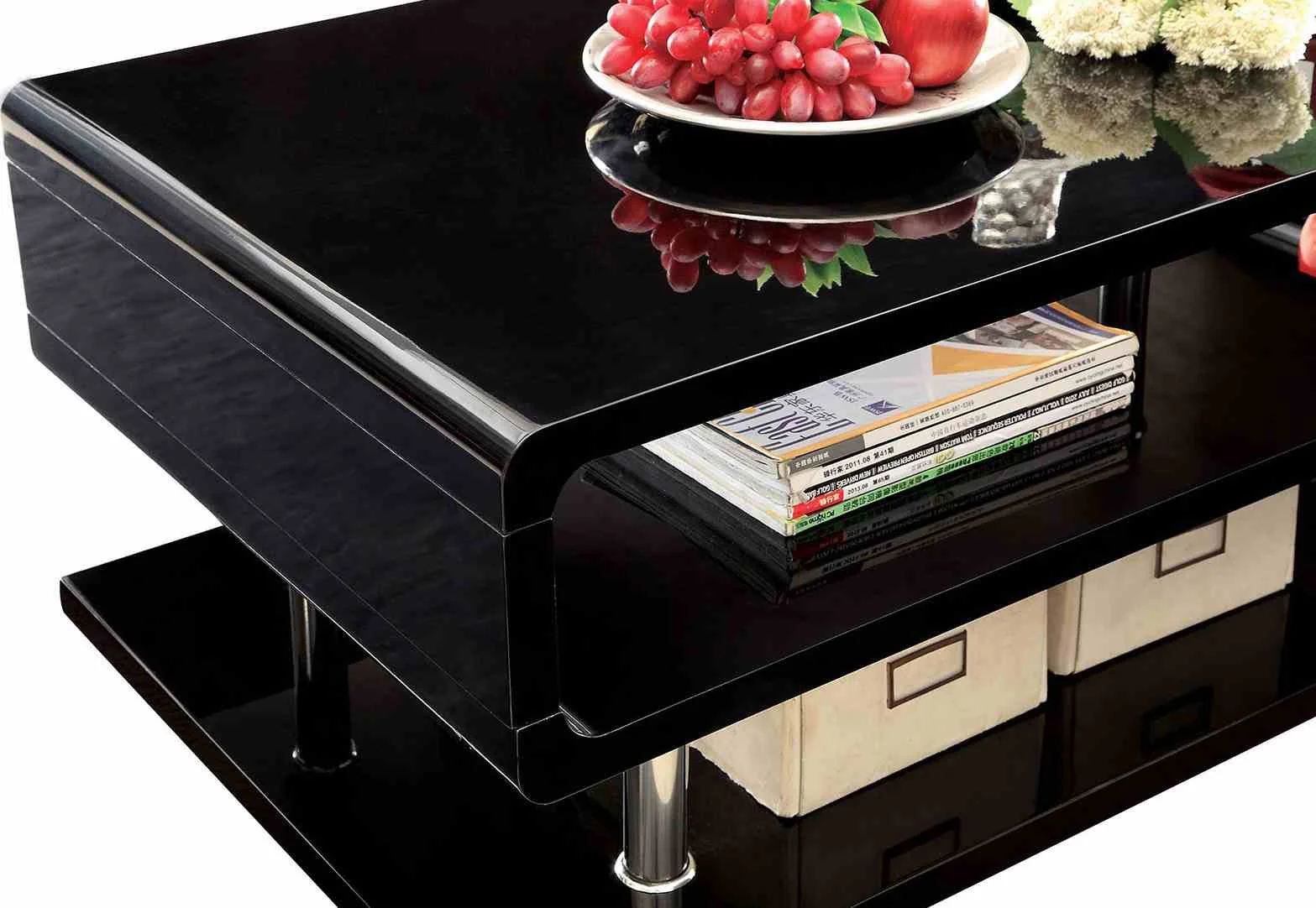 Ninove Coffee Table, Black/Chrome - Image 3