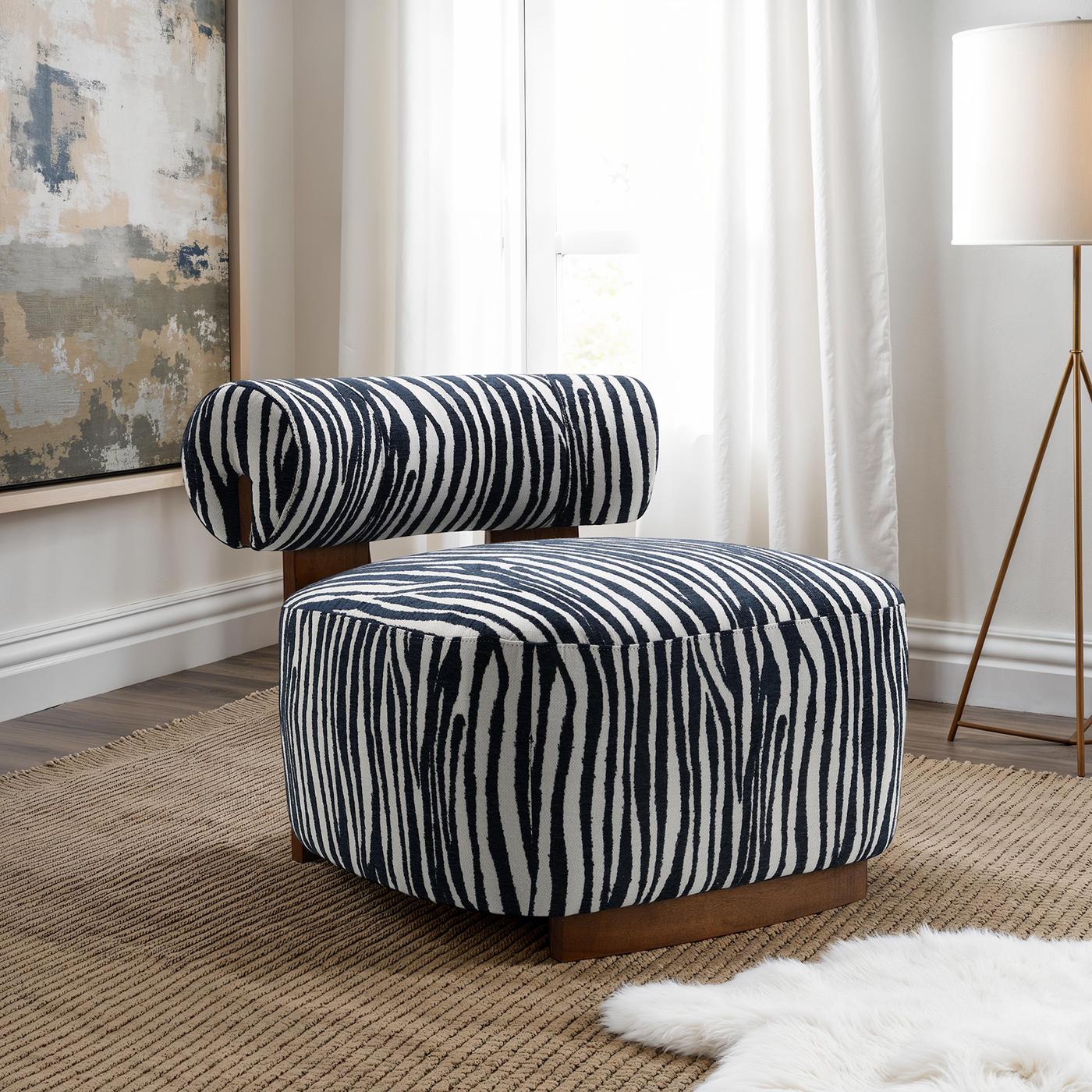 Niobe Accent Chair, Midnight Blue - Image 2