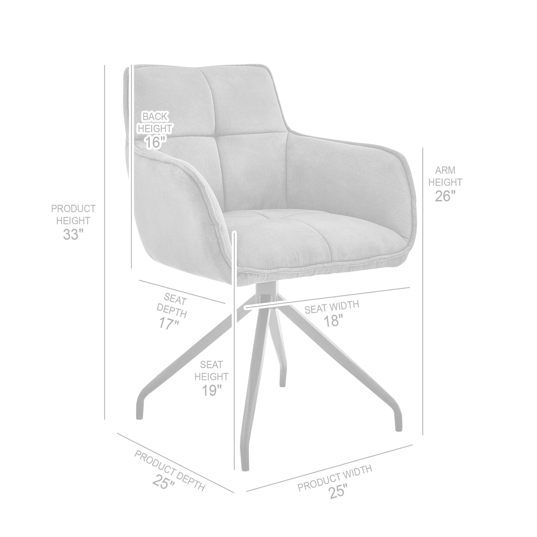Noah Dining Room Accent Chair in Gray Velvet and Brushed Stainless Steel Finish - Image 8