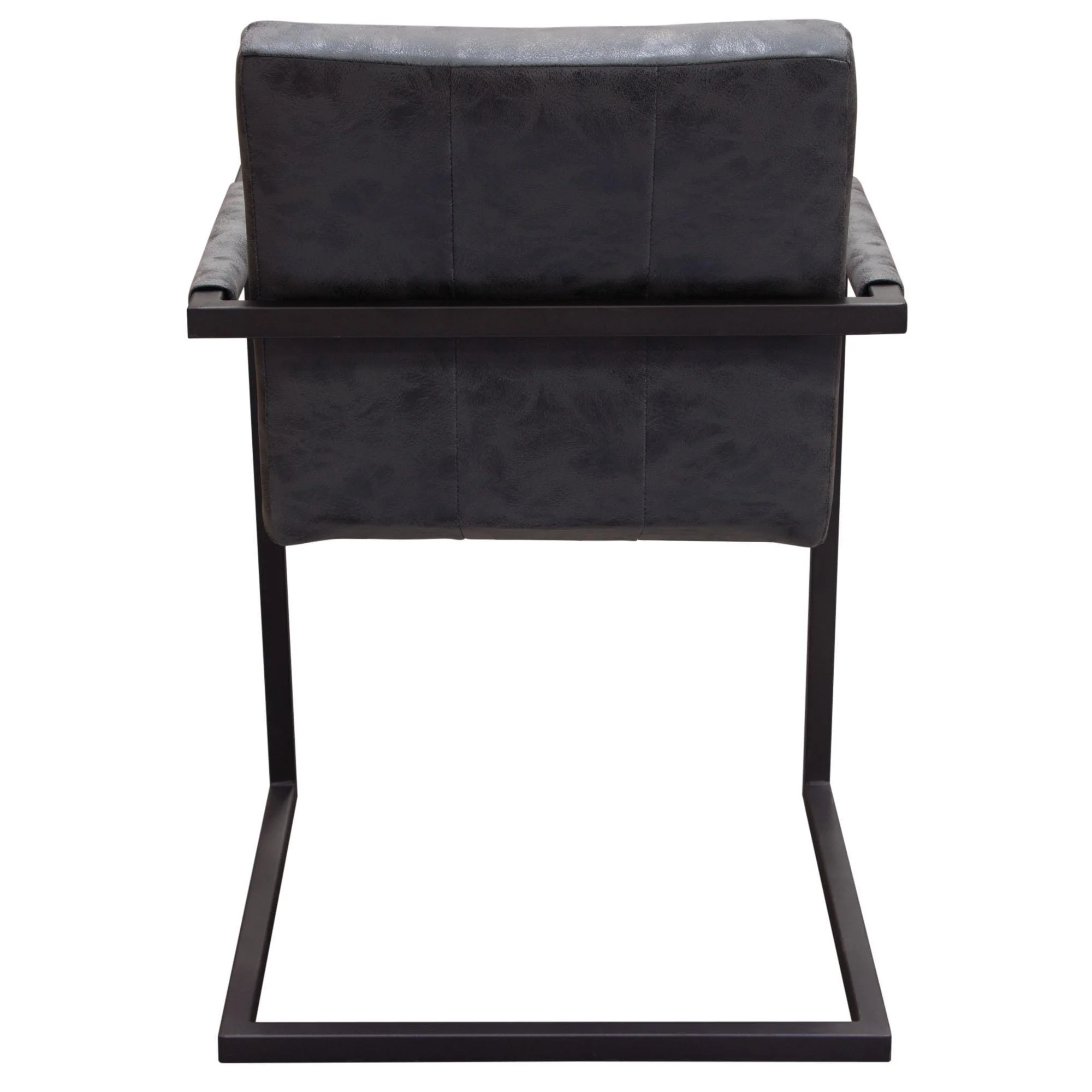 Nolan 2-Pack Dining Chairs in Charcoal Diamond Tufted Leatherette on Charcoal Powder Coat Frame by Diamond Sofa - Image 6