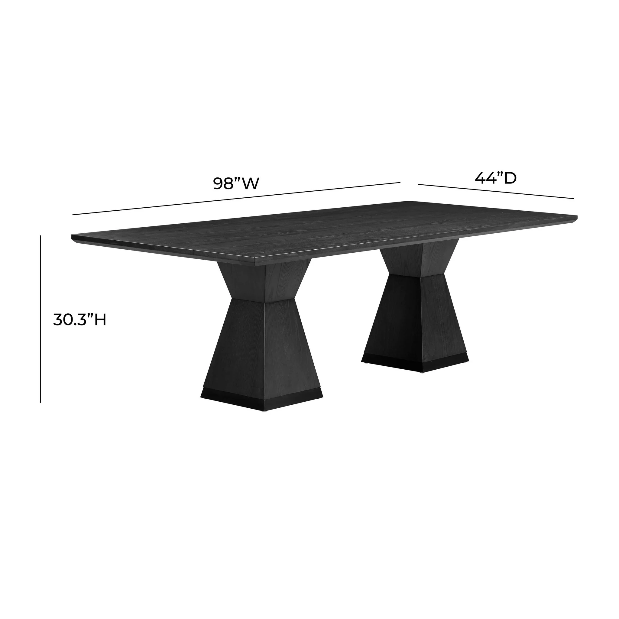 Nolan Black Wood Dining Table - Image 8