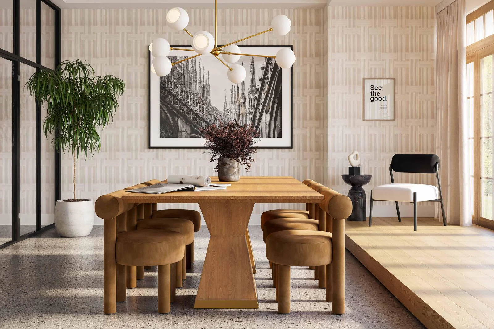 Nolan Natural Wood Dining Table - Image 2