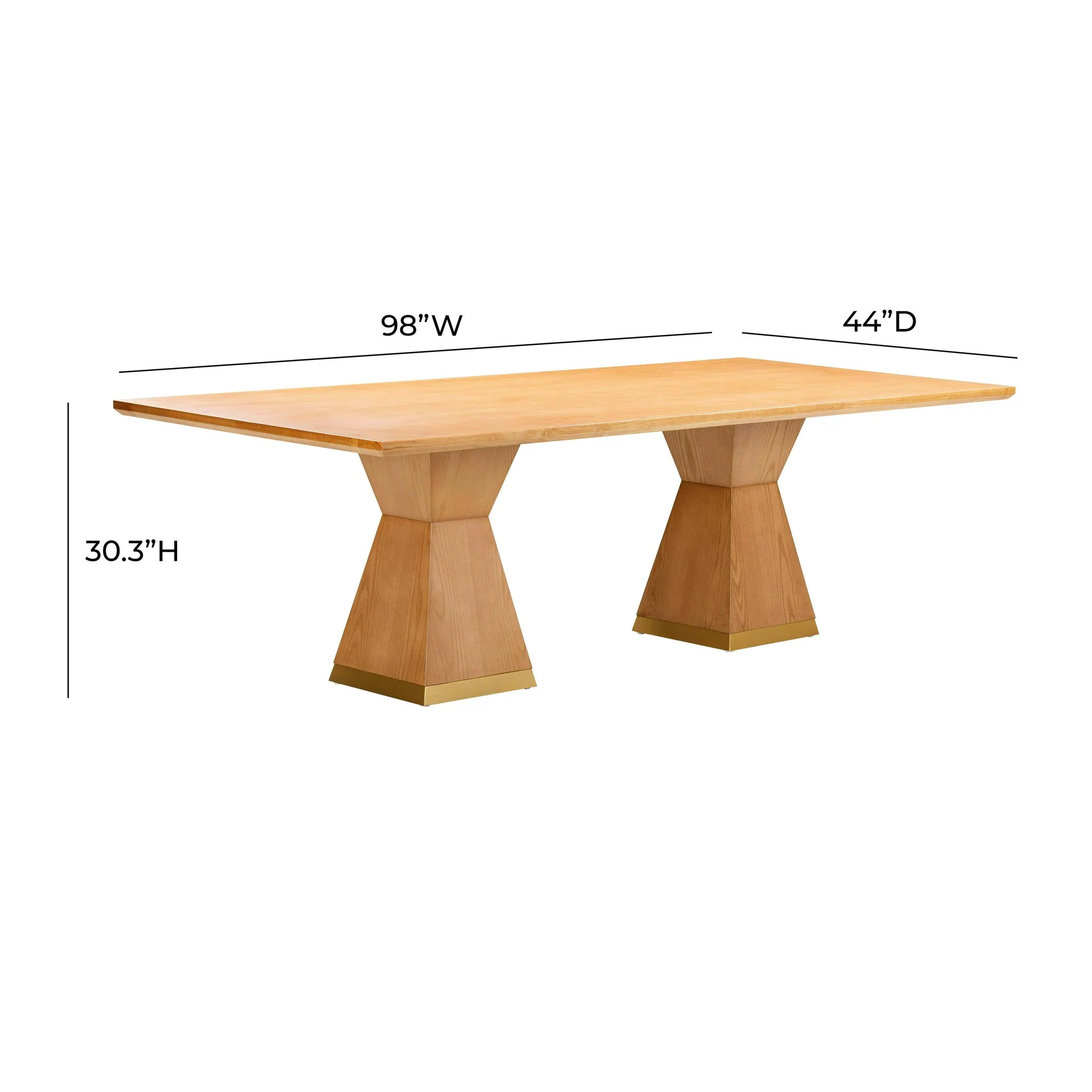 Nolan Natural Wood Dining Table - Image 7