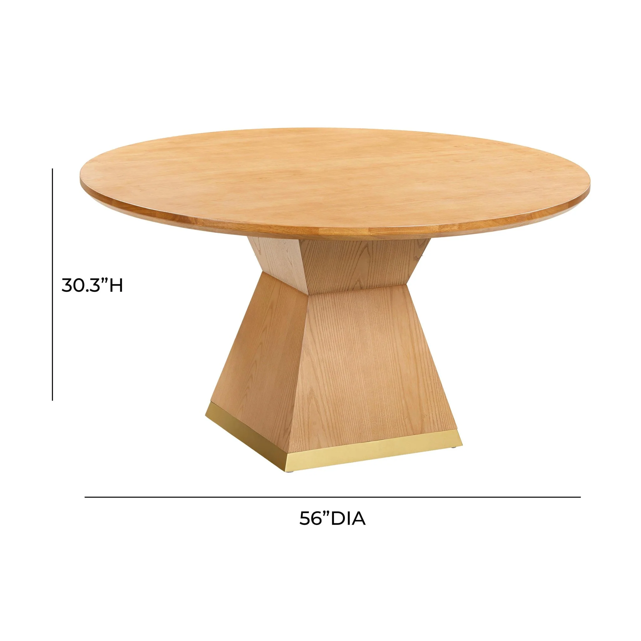 Nolan Natural Wood Round Dining Table - Image 6