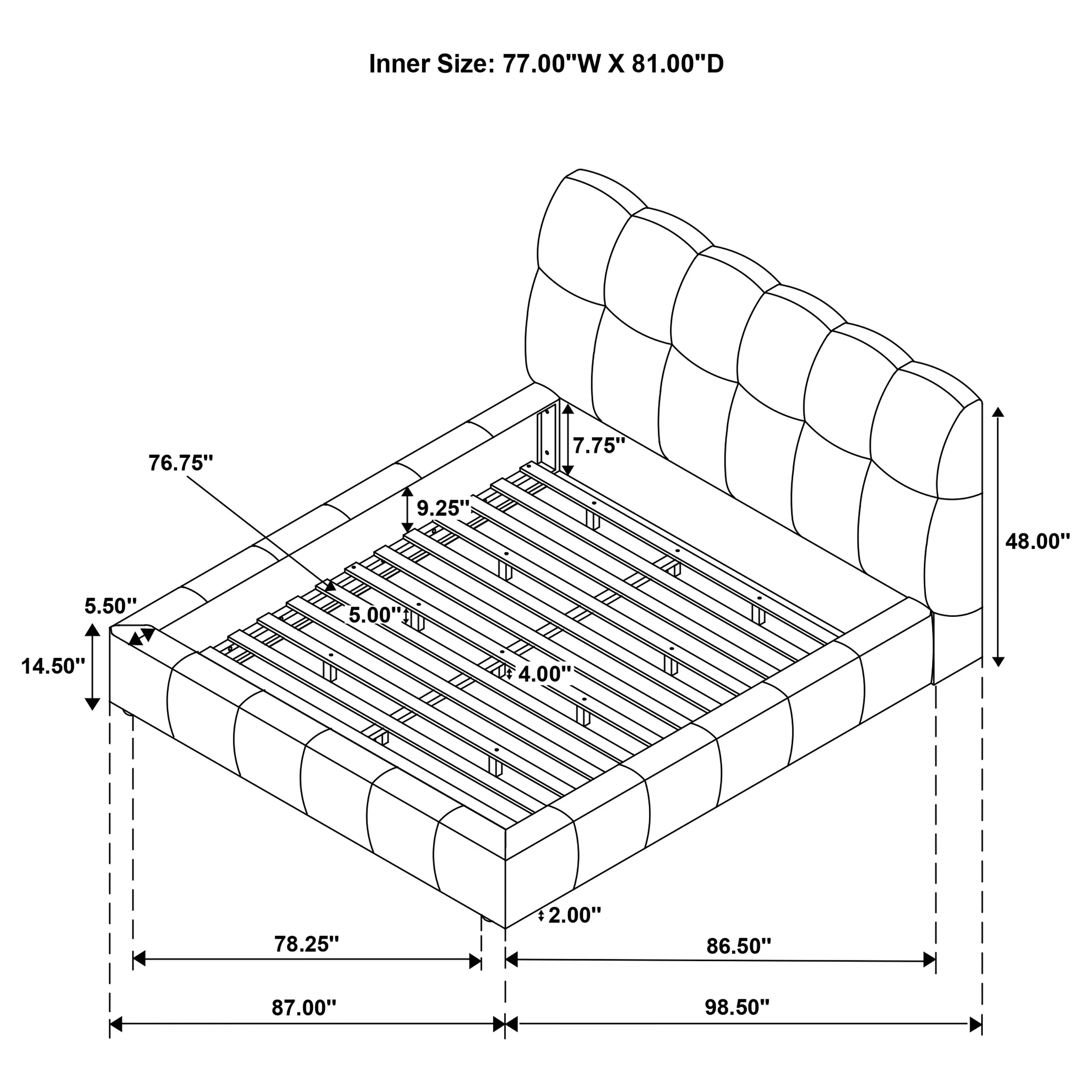 Nollet Panel Platform Bed - Image 45