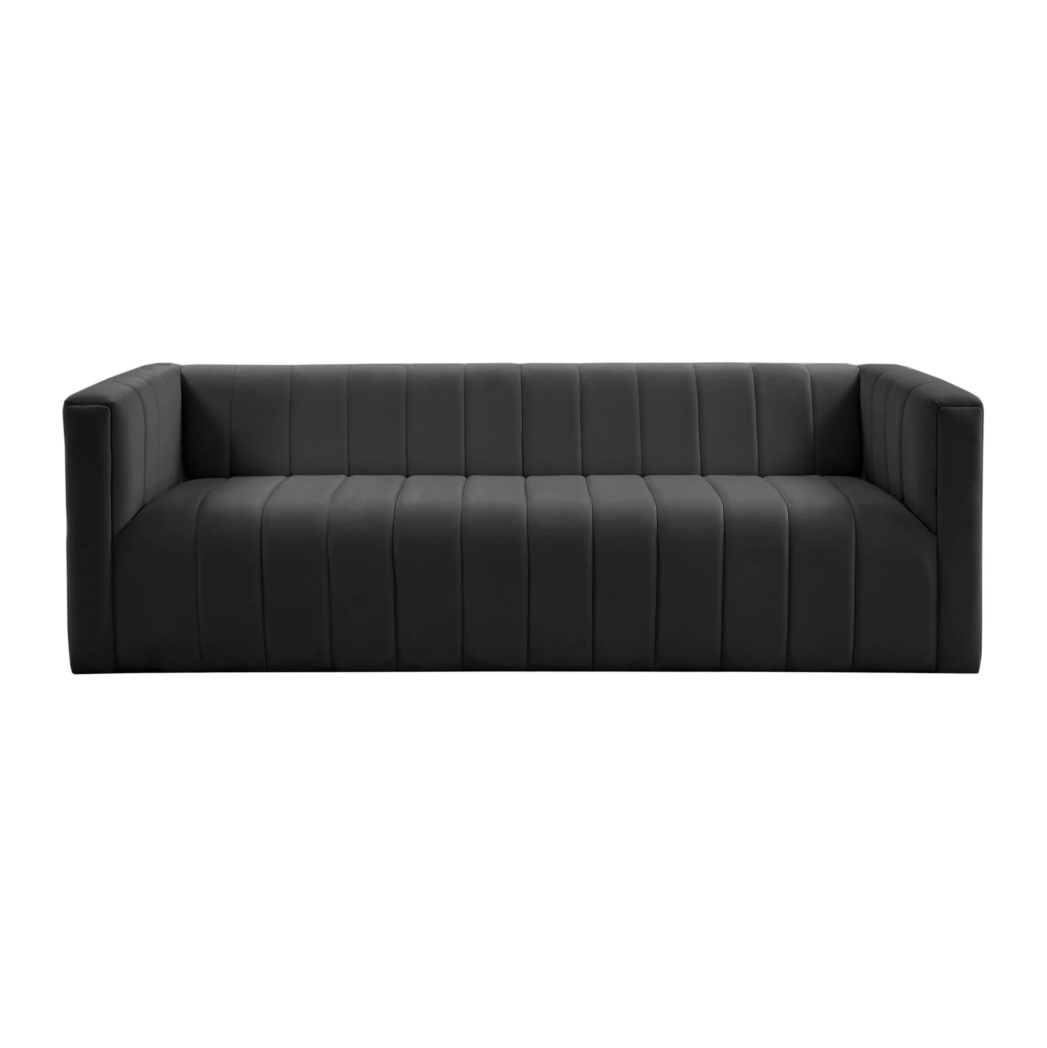 Norah Black Velvet Sofa - Image 3