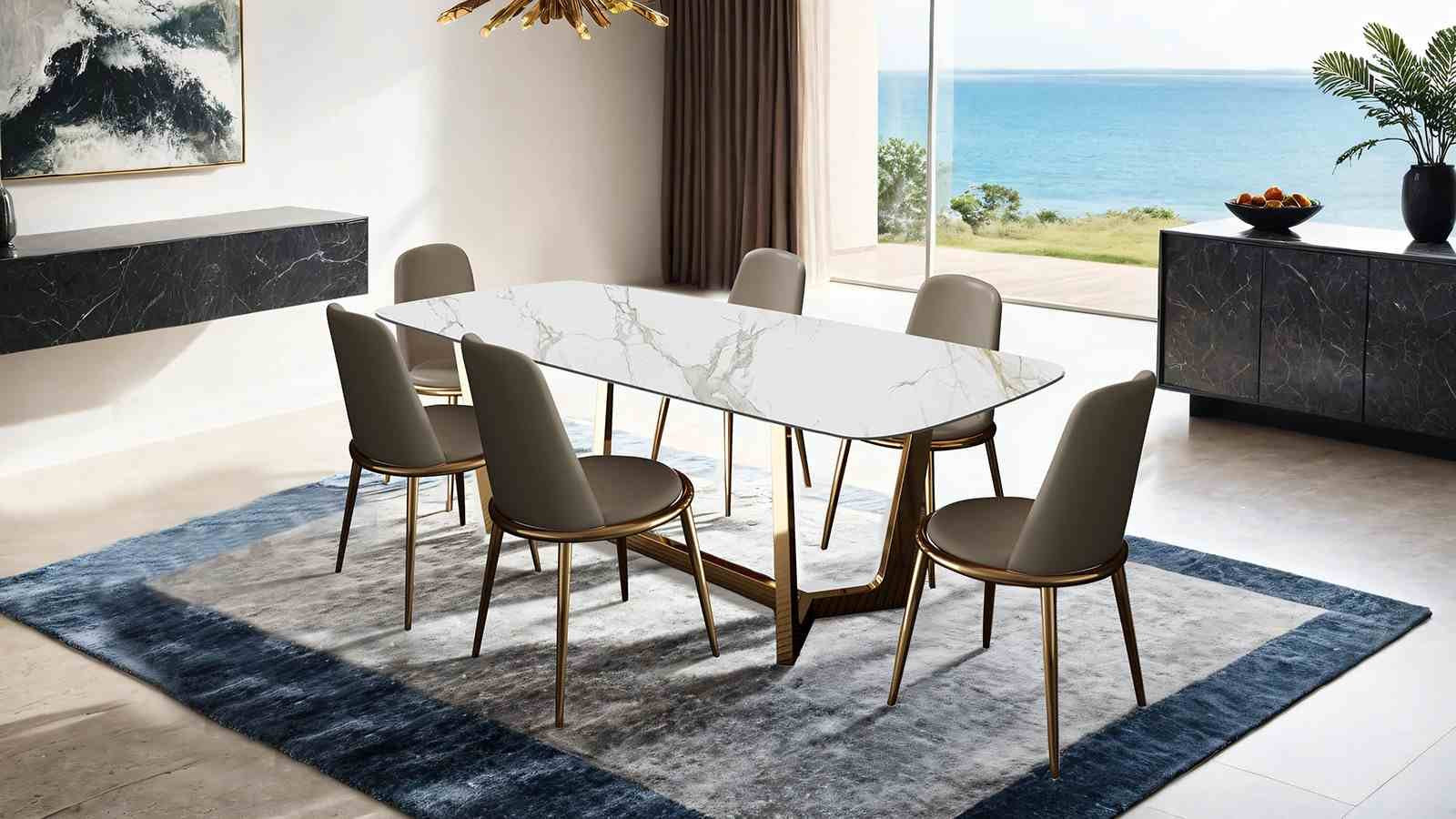 Norelli Side Chair (2/CTN), Gold/Taupe - Image 2