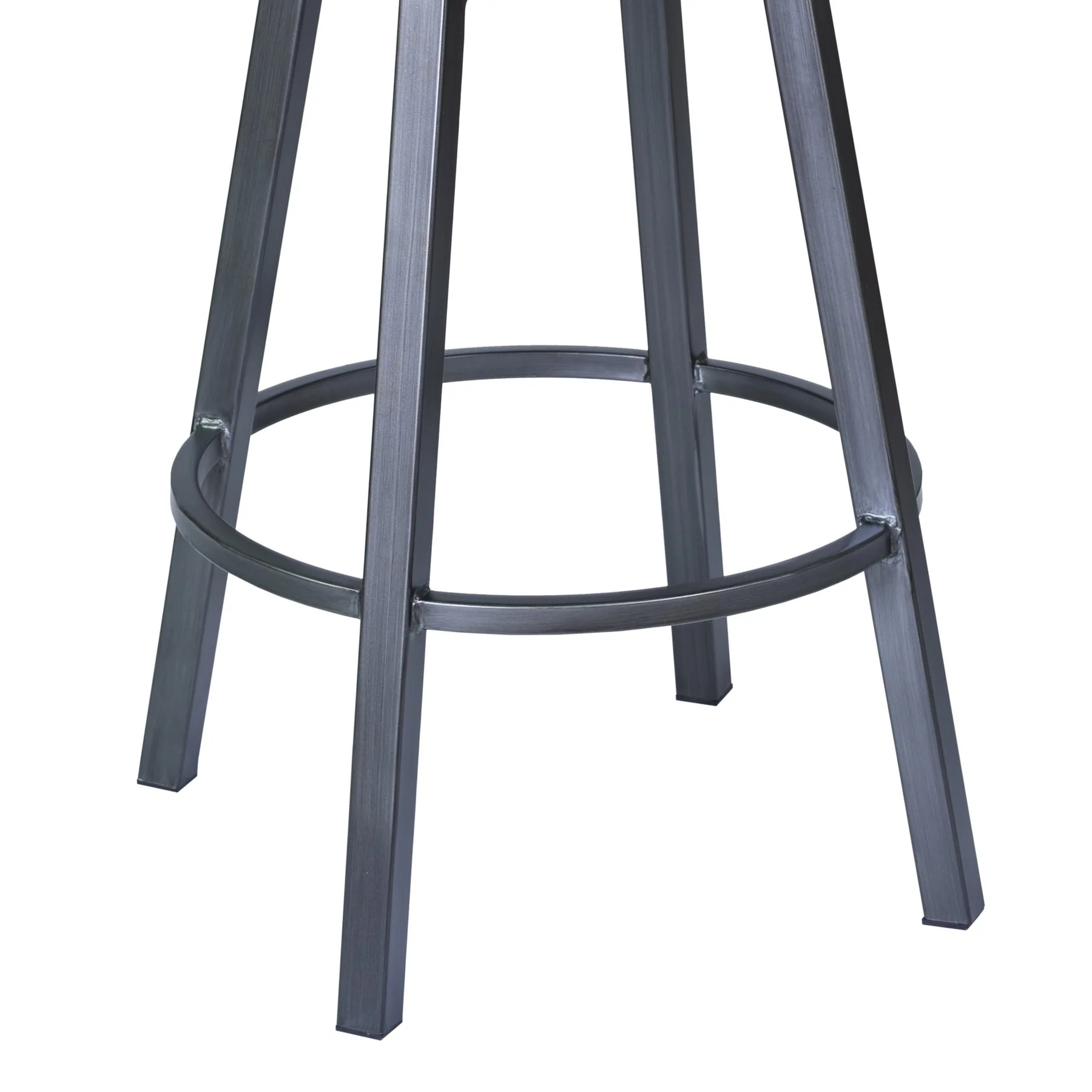 Nova 26" Counter Height Swivel Metal Barstool in Mineral finish with Bandero Tobacco - Image 4