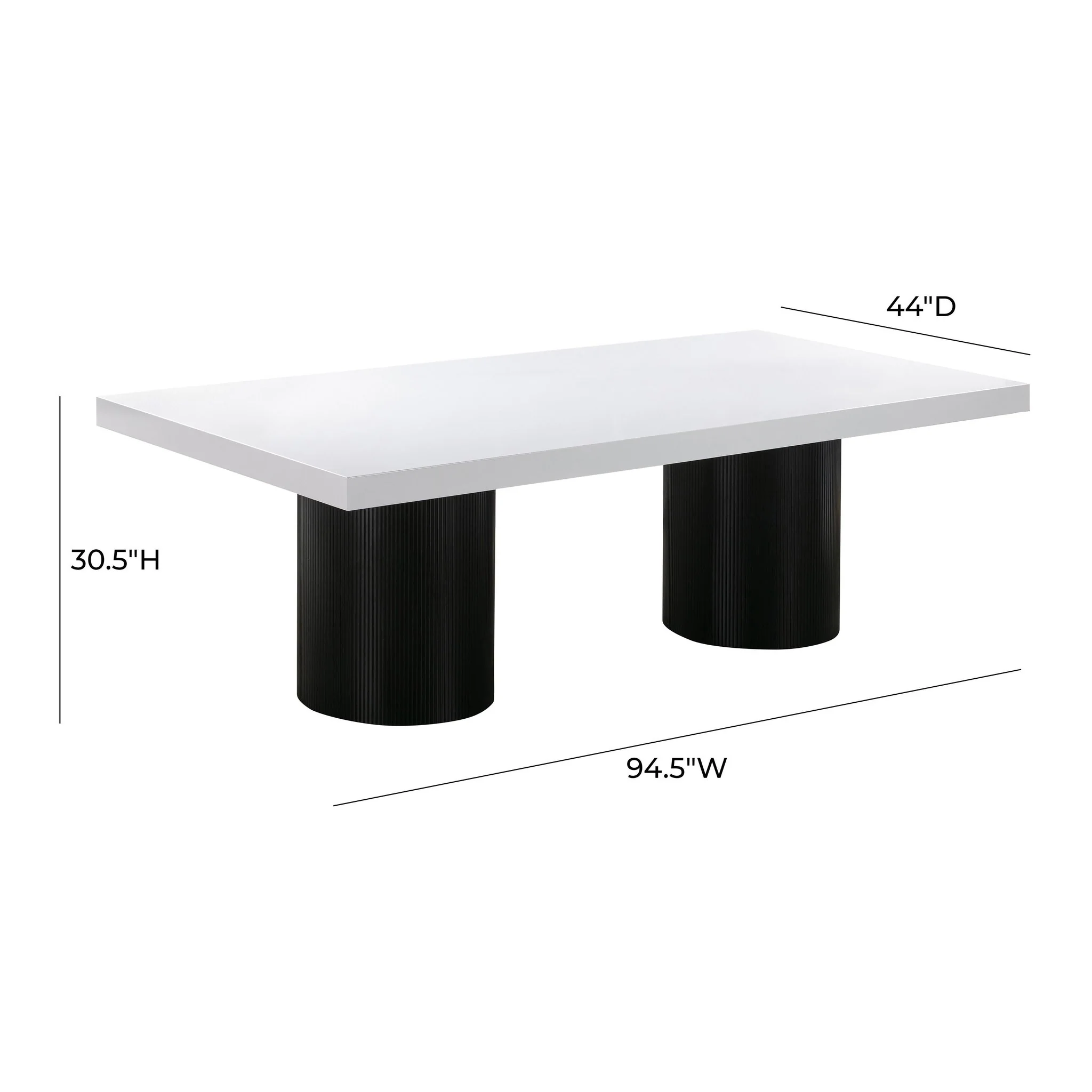 Nova White Lacquer Dining Table - Image 9
