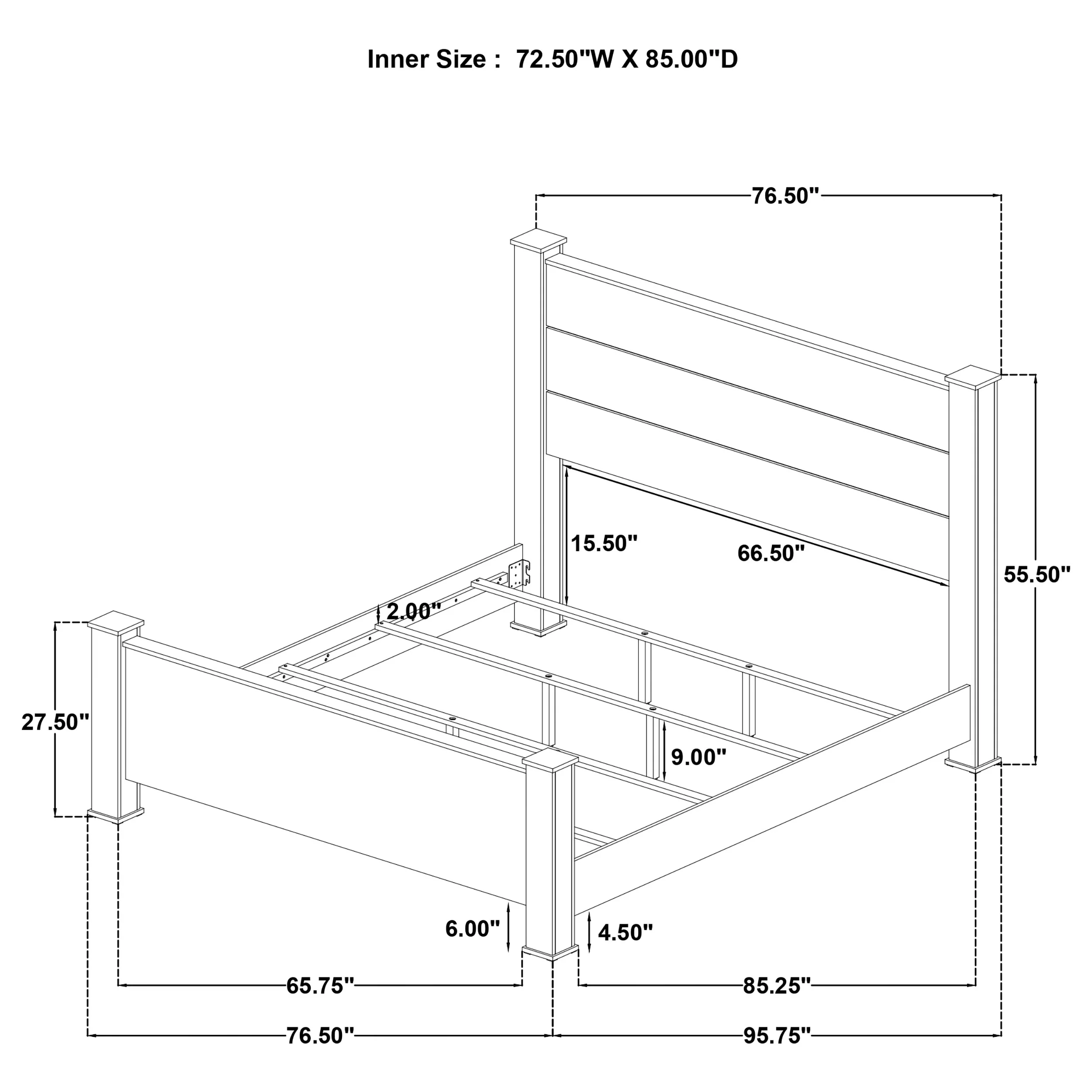 Oakglen Panel Bed - Image 29