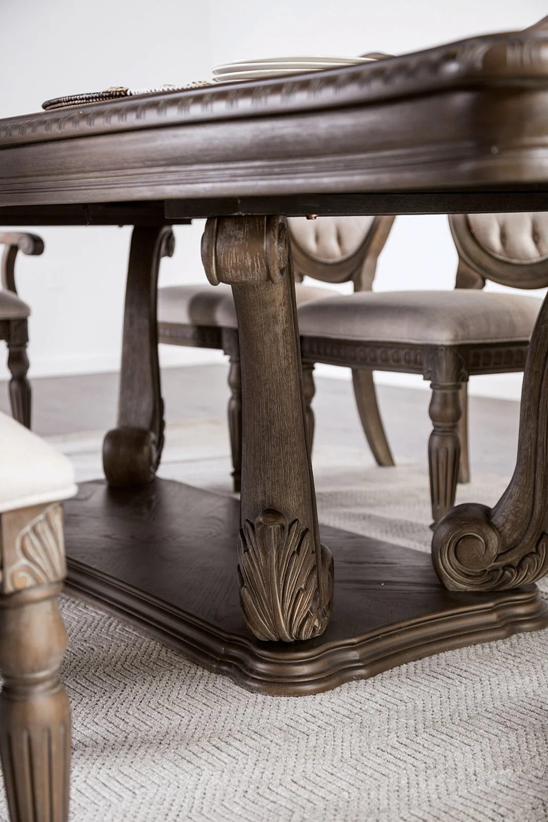 Oakham Dining Table, Weathered Oak - Image 5