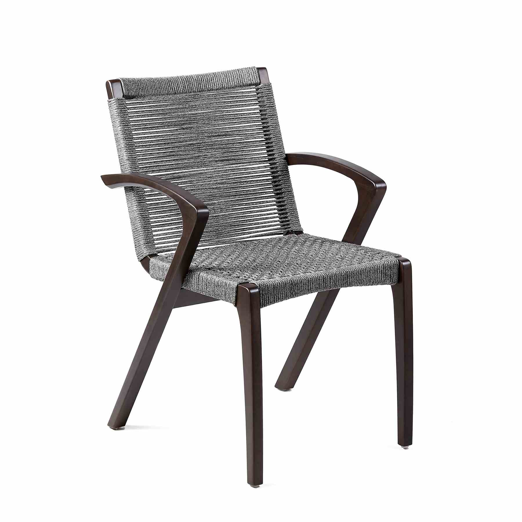 Oasis and Brielle Outdoor 5 Piece Dark Eucalyptus and Stone Dining Set - Image 2