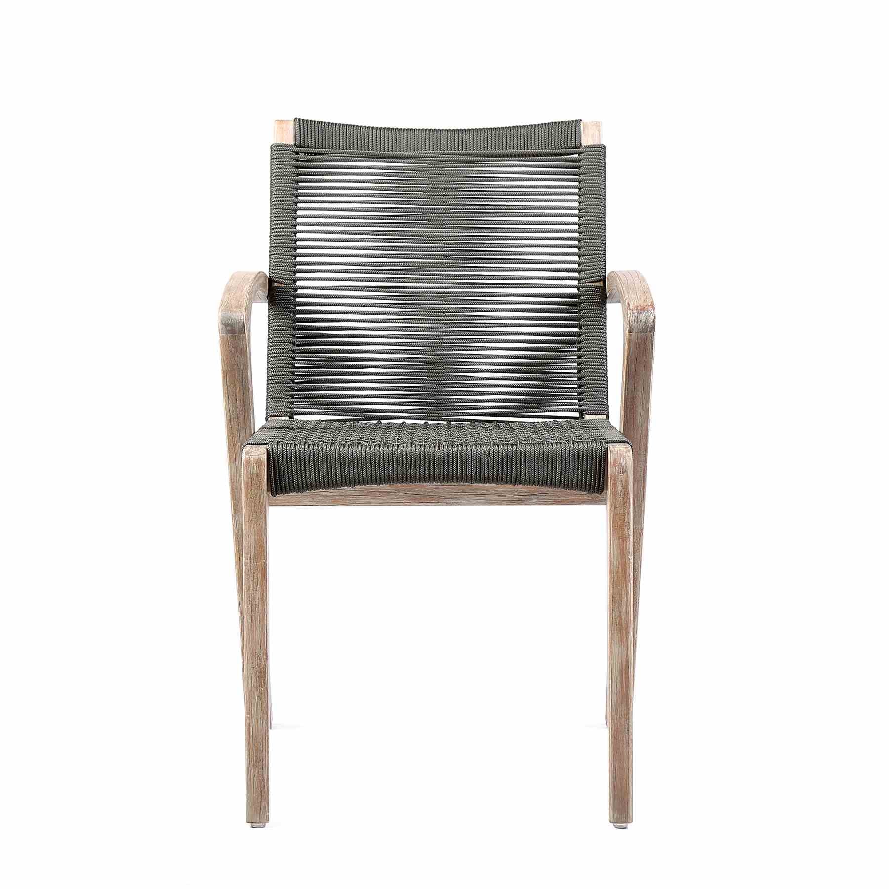 Oasis and Brielle Outdoor 5 Piece Light Eucalyptus and Stone Dining Set - Image 3