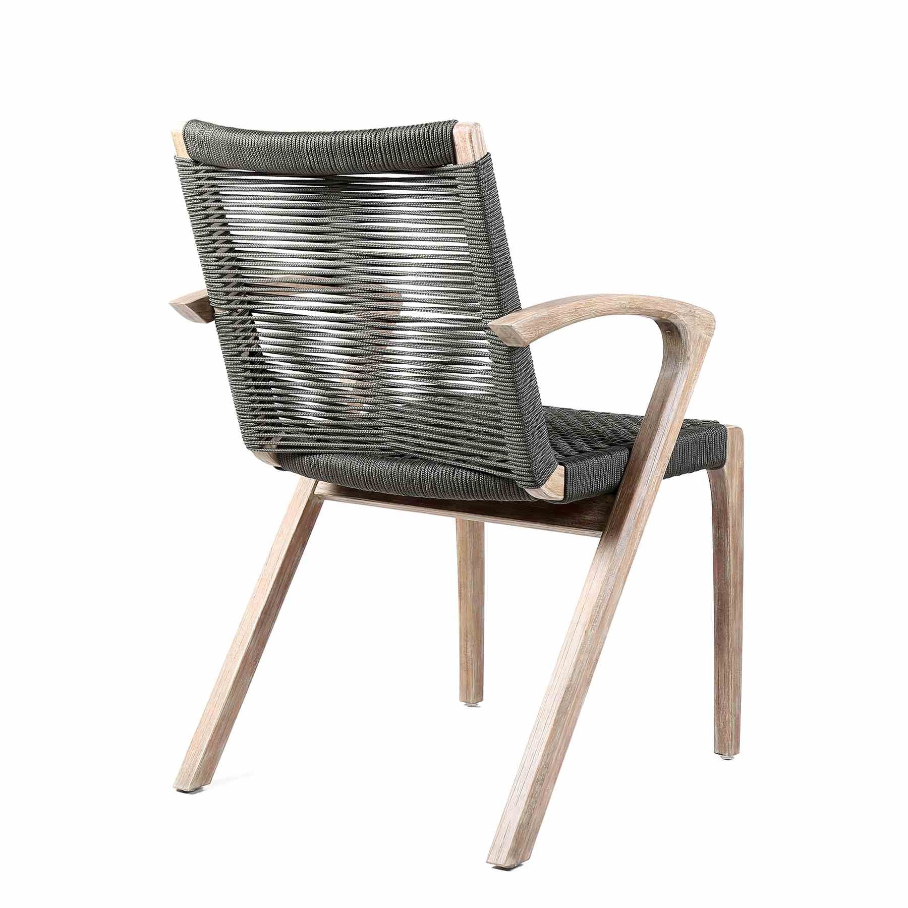 Oasis and Brielle Outdoor 5 Piece Light Eucalyptus and Stone Dining Set - Image 4