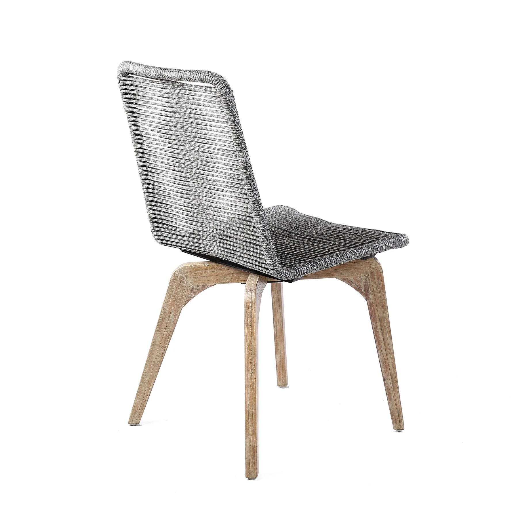 Oasis and Island Outdoor 5 Piece Light Eucalyptus and Stone Dining Set - Image 4