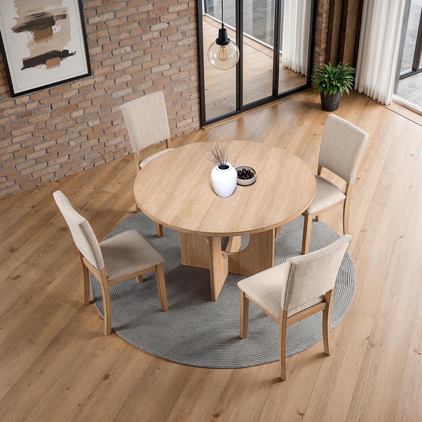 Oberto Round Dining Table, Natural - Image 3
