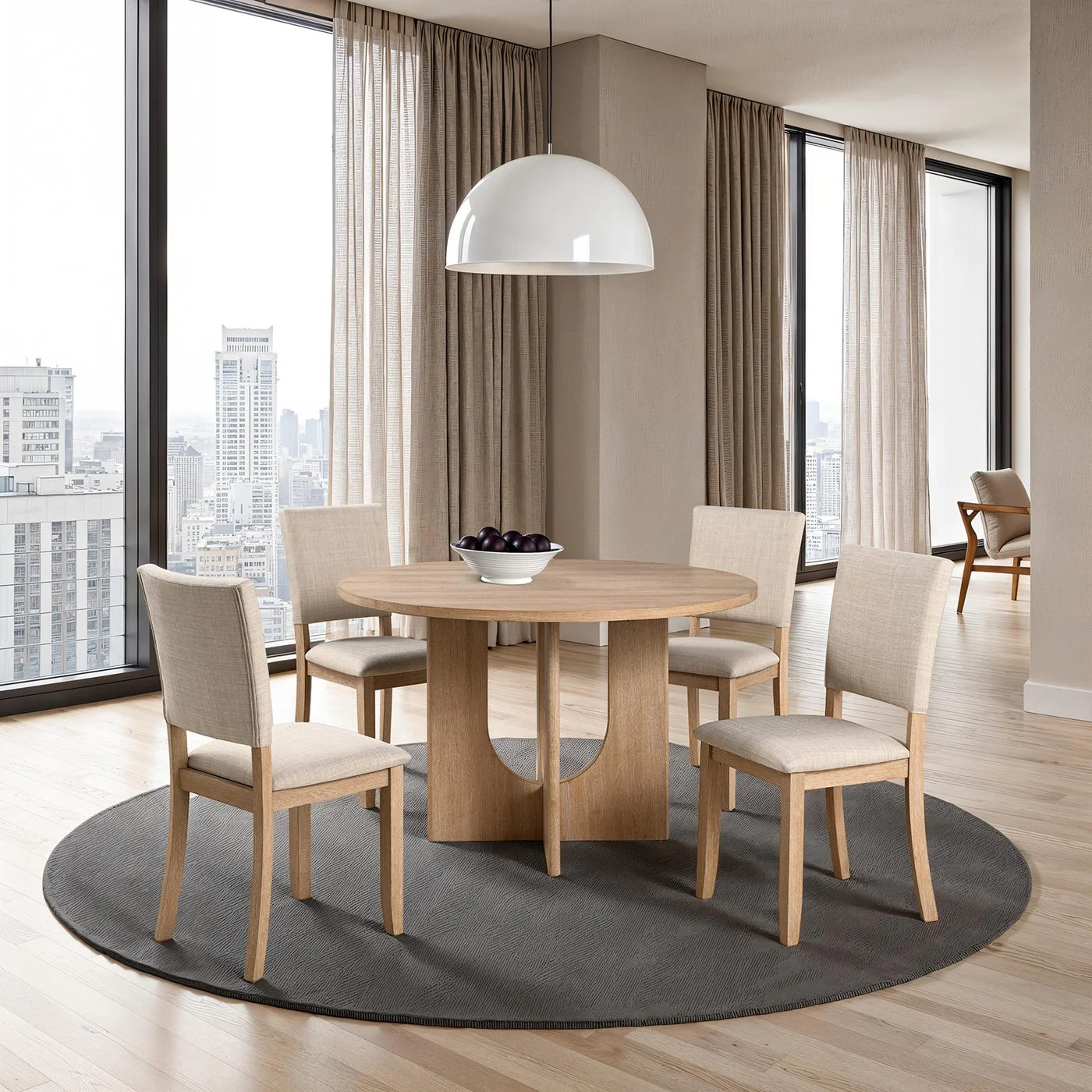 Oberto Side Chair (4/CTN), Natural - Image 2