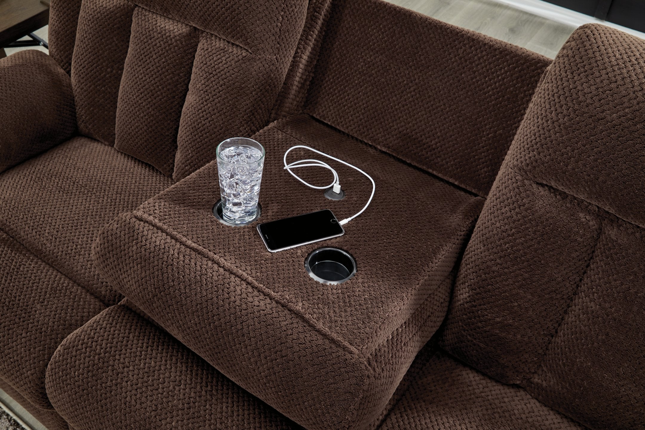 Observation Power Reclining Sofa with Drop Down Table - Image 20
