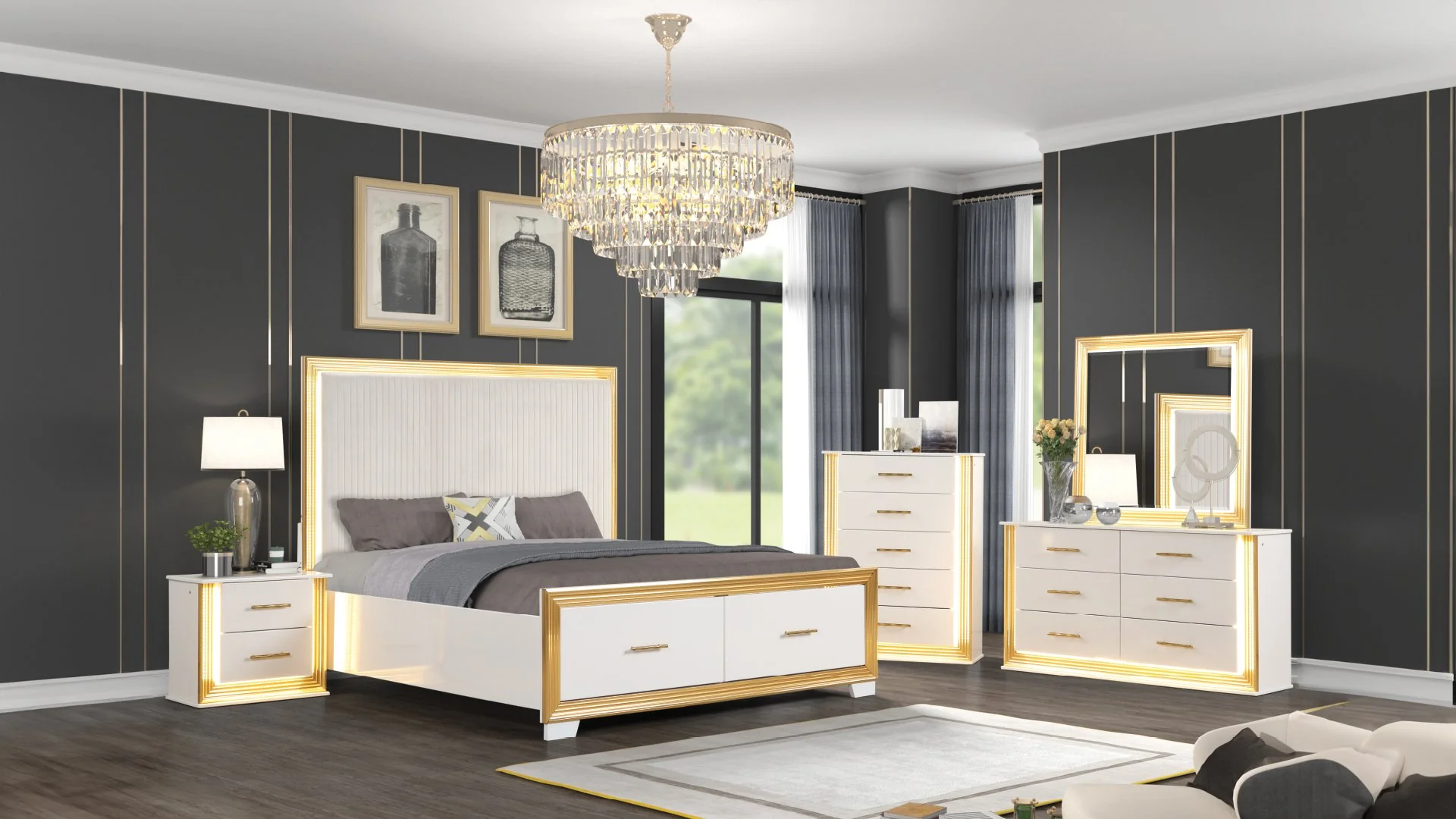 Obsession King 4 Pc Bedroom Set - Image 2