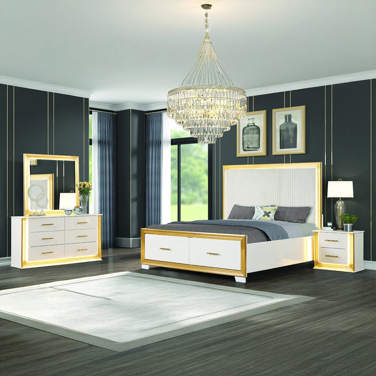 Obsession King 4 Pc Bedroom Set - Image 21