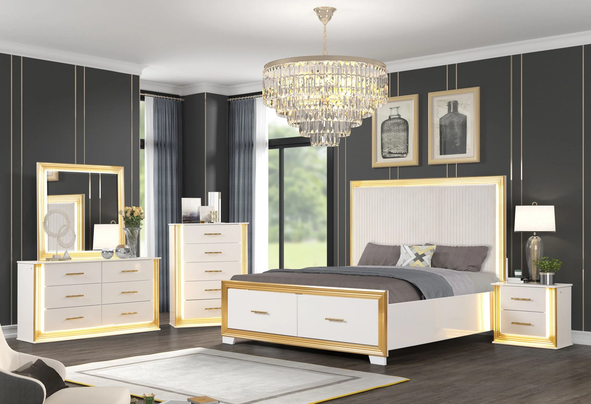 Obsession King 5 Pc Bedroom Set - Image 24