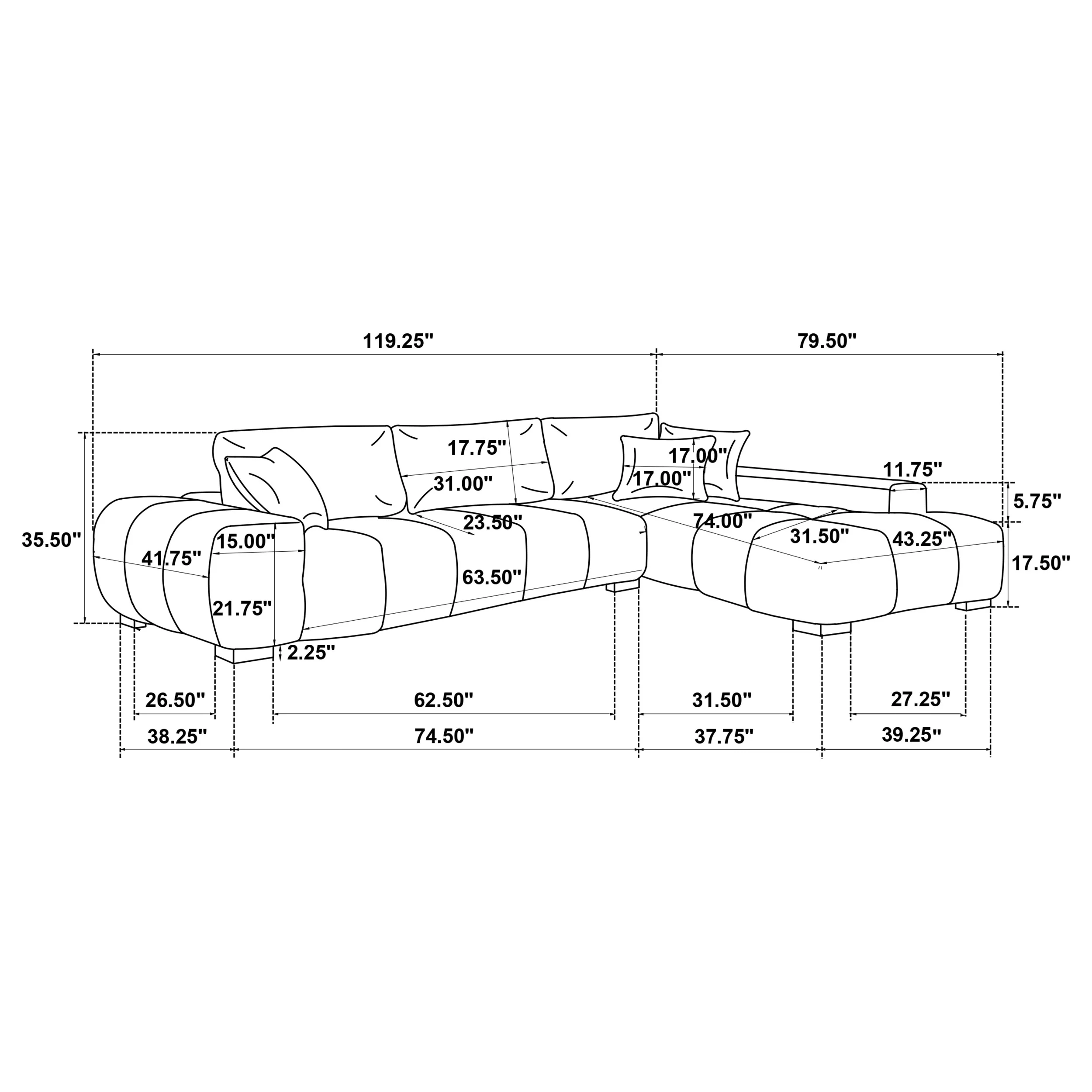 Octavia Sectional Sofa - Image 29