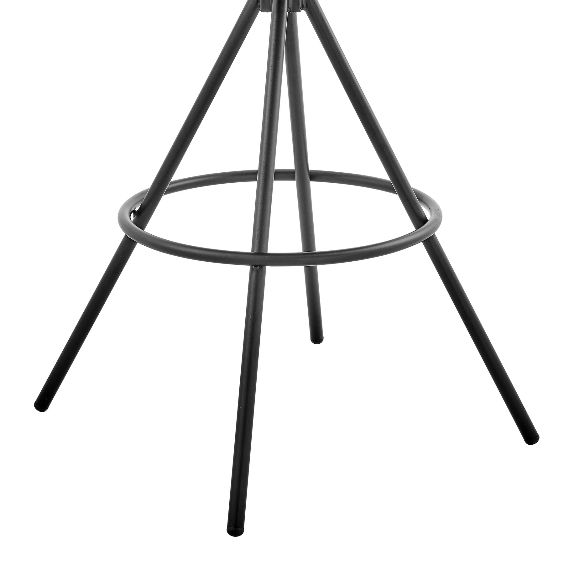 Odessa 26" Counter Height Bar Stool in Charcoal Fabric and Black Finish - Image 7