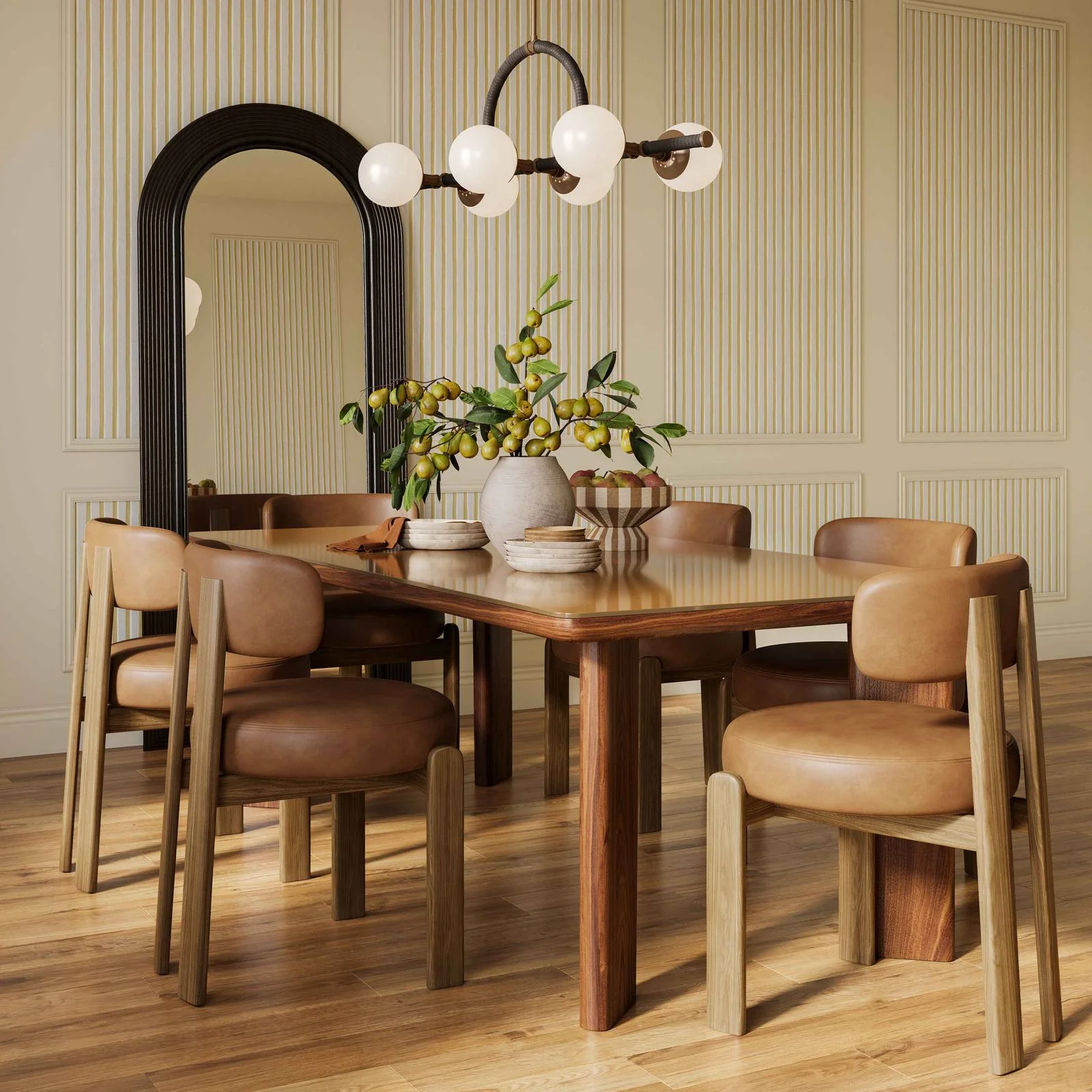 Odessa Saddle Brown Vegan Leather Dining Chair - Image 2