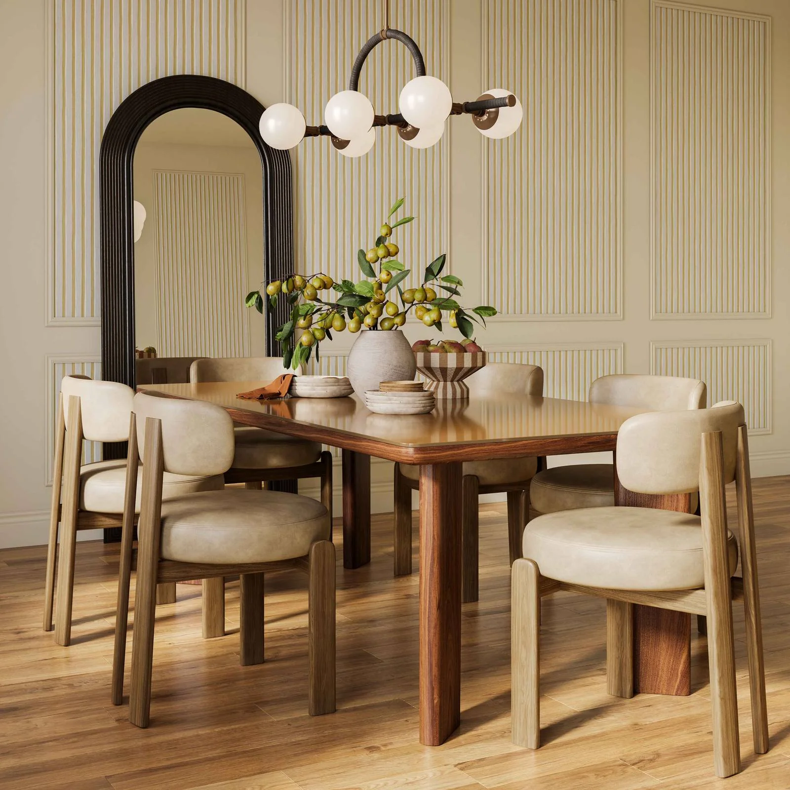 Odessa Taupe Vegan Leather Dining Chair - Image 2