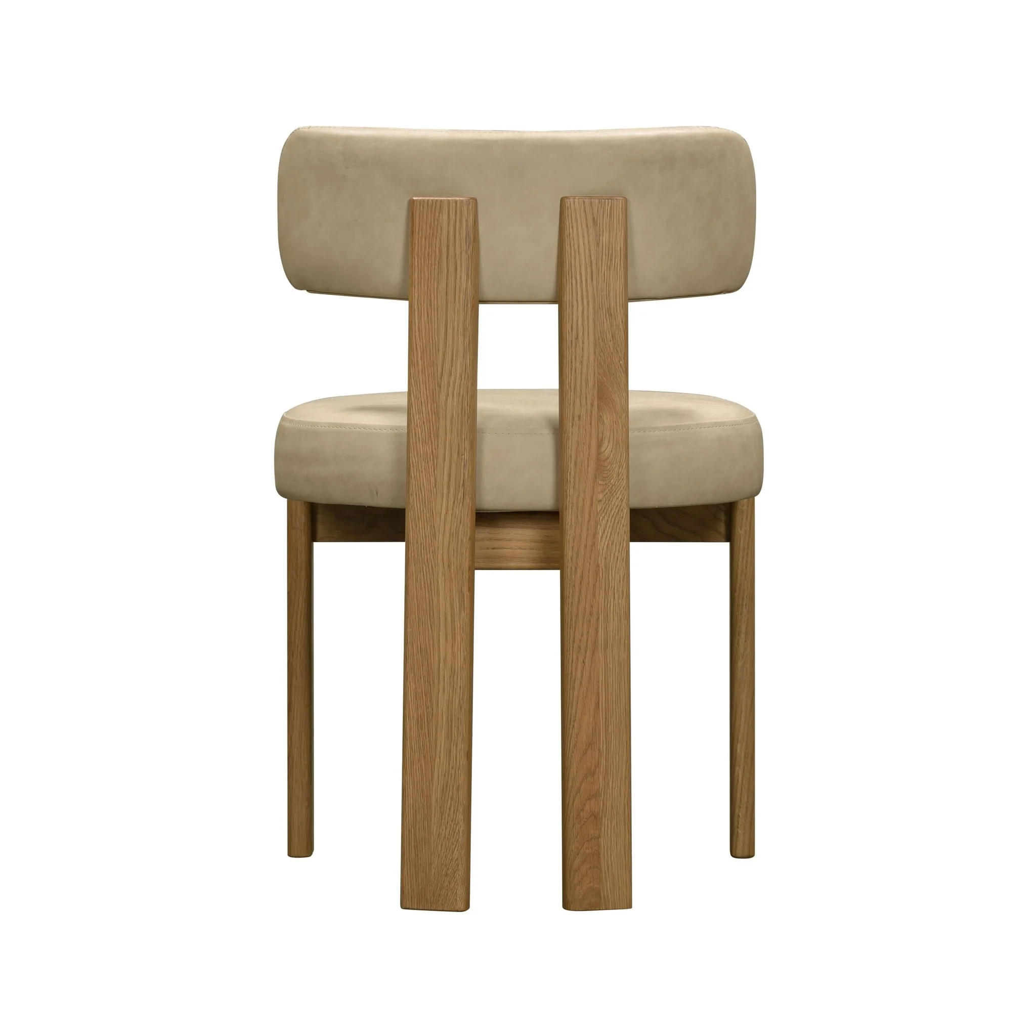 Odessa Taupe Vegan Leather Dining Chair - Image 5